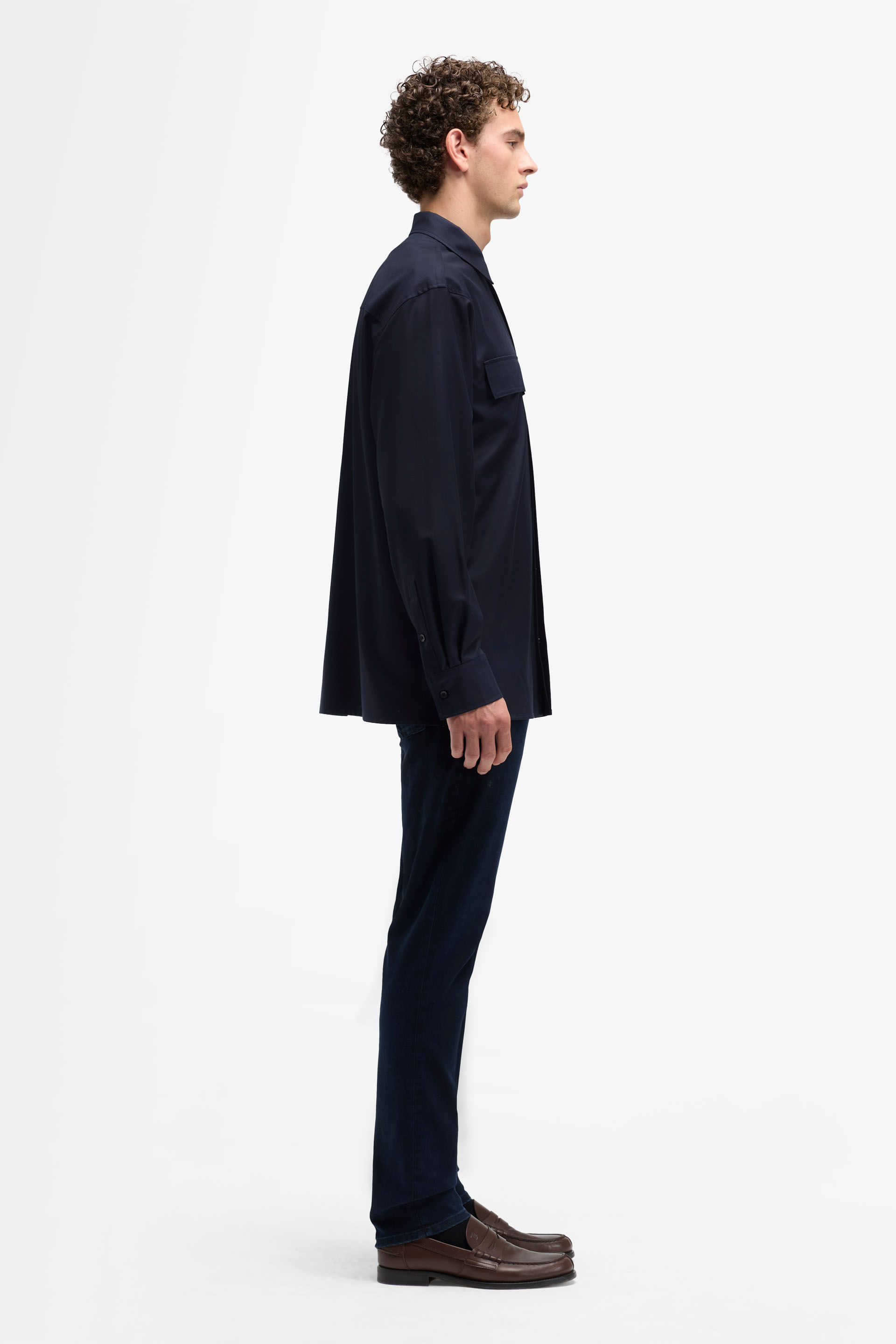 OVERSHIRT IN FLUID NAVY