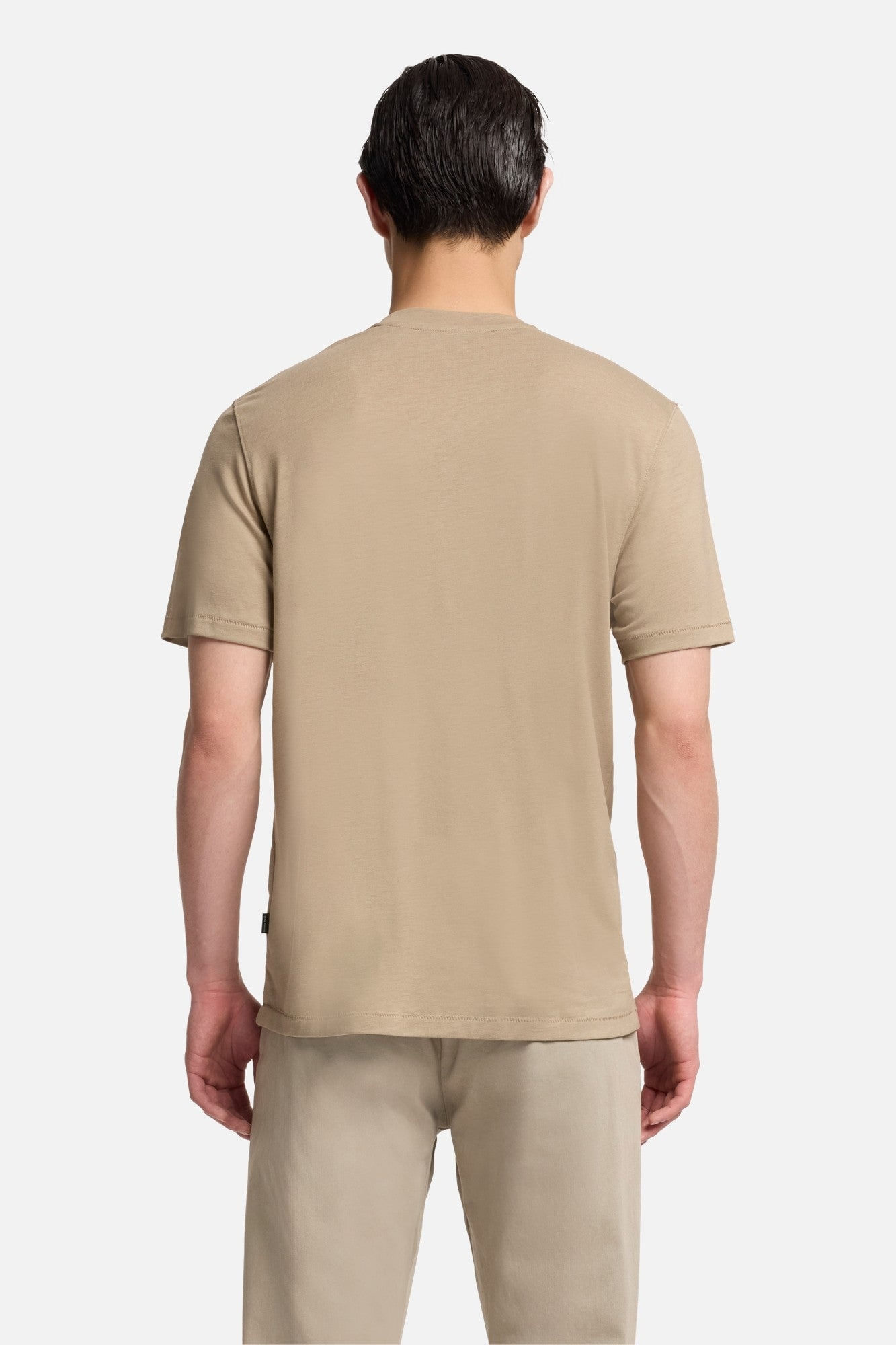 LYOCELL CREWNECK TEE IN SILVER MINK