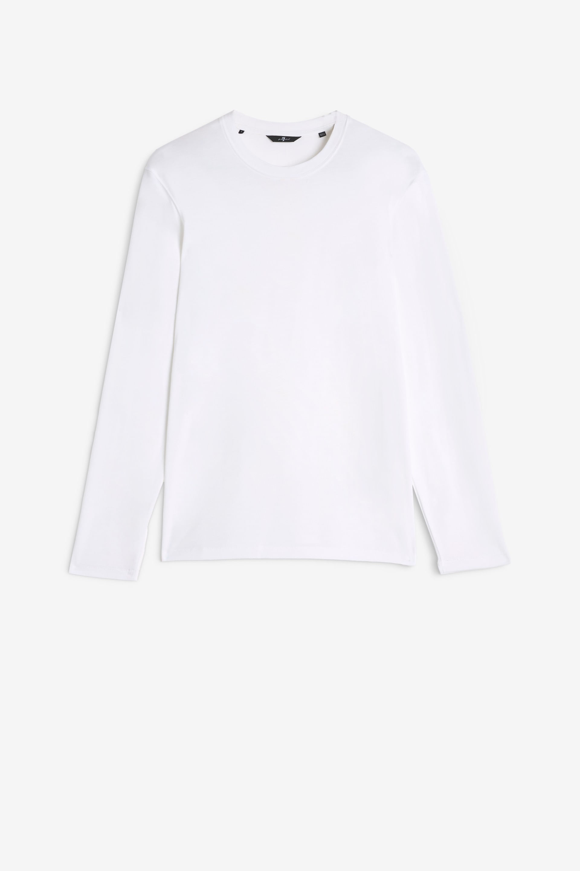 LONG SLEEVE CREWNECK TEE COTTON LYOCELL WHITE