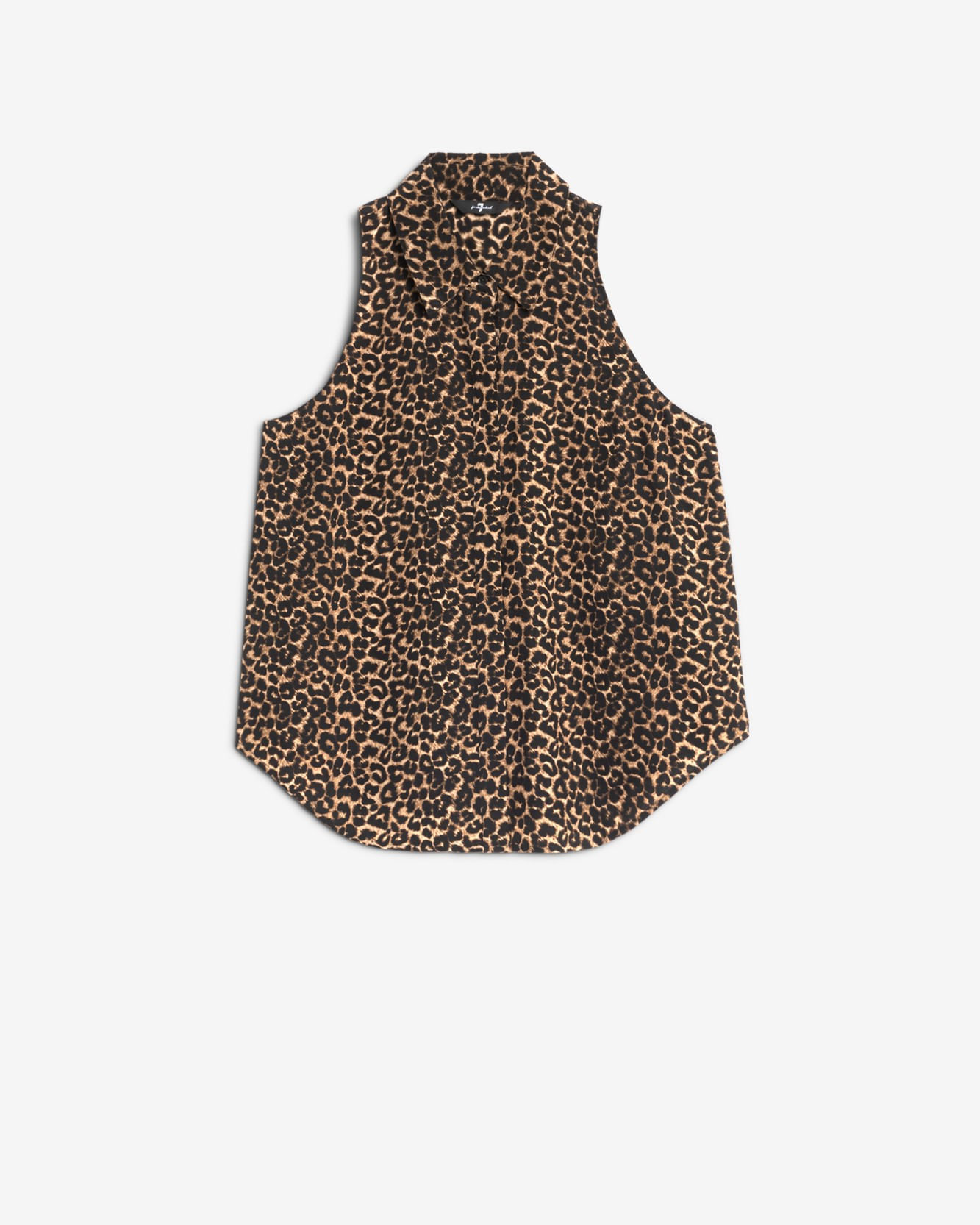 SLEEVELESS SILK BUTTON DOWN IN LEO