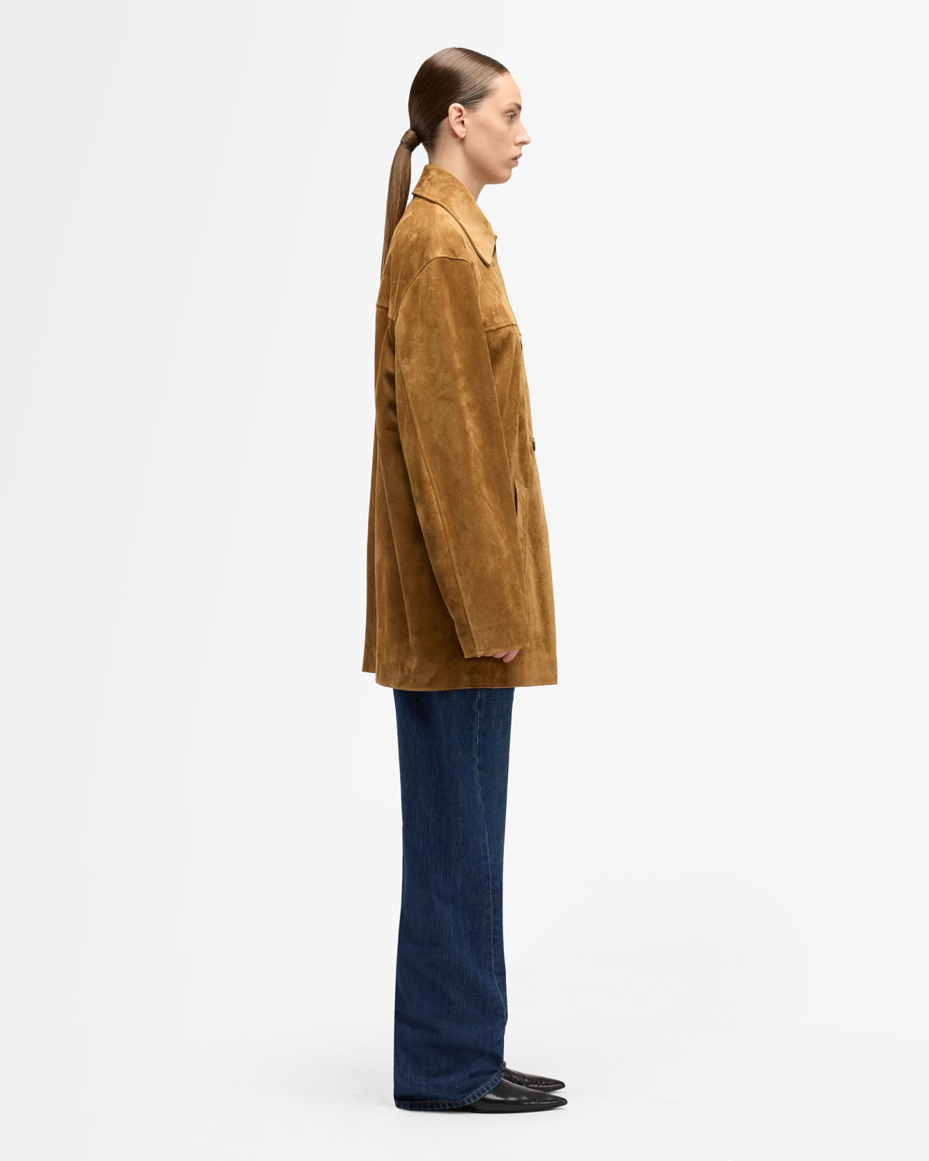 LONG JACKET SUEDE TOBACCO