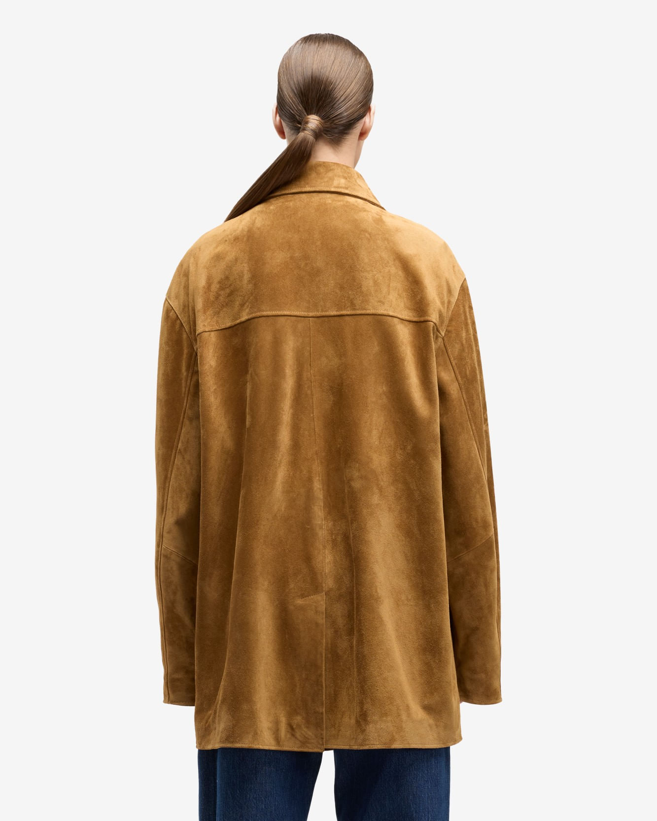 LONG JACKET SUEDE TOBACCO