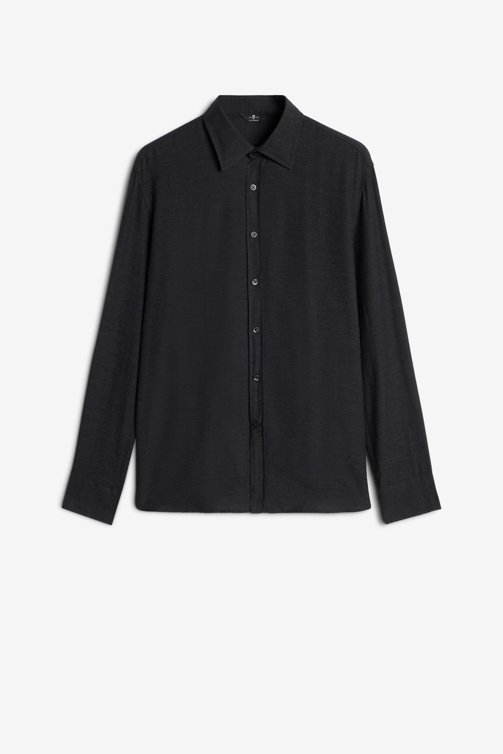 BUTTON UP SHIRT in Cotton Cashmere DARK GREY