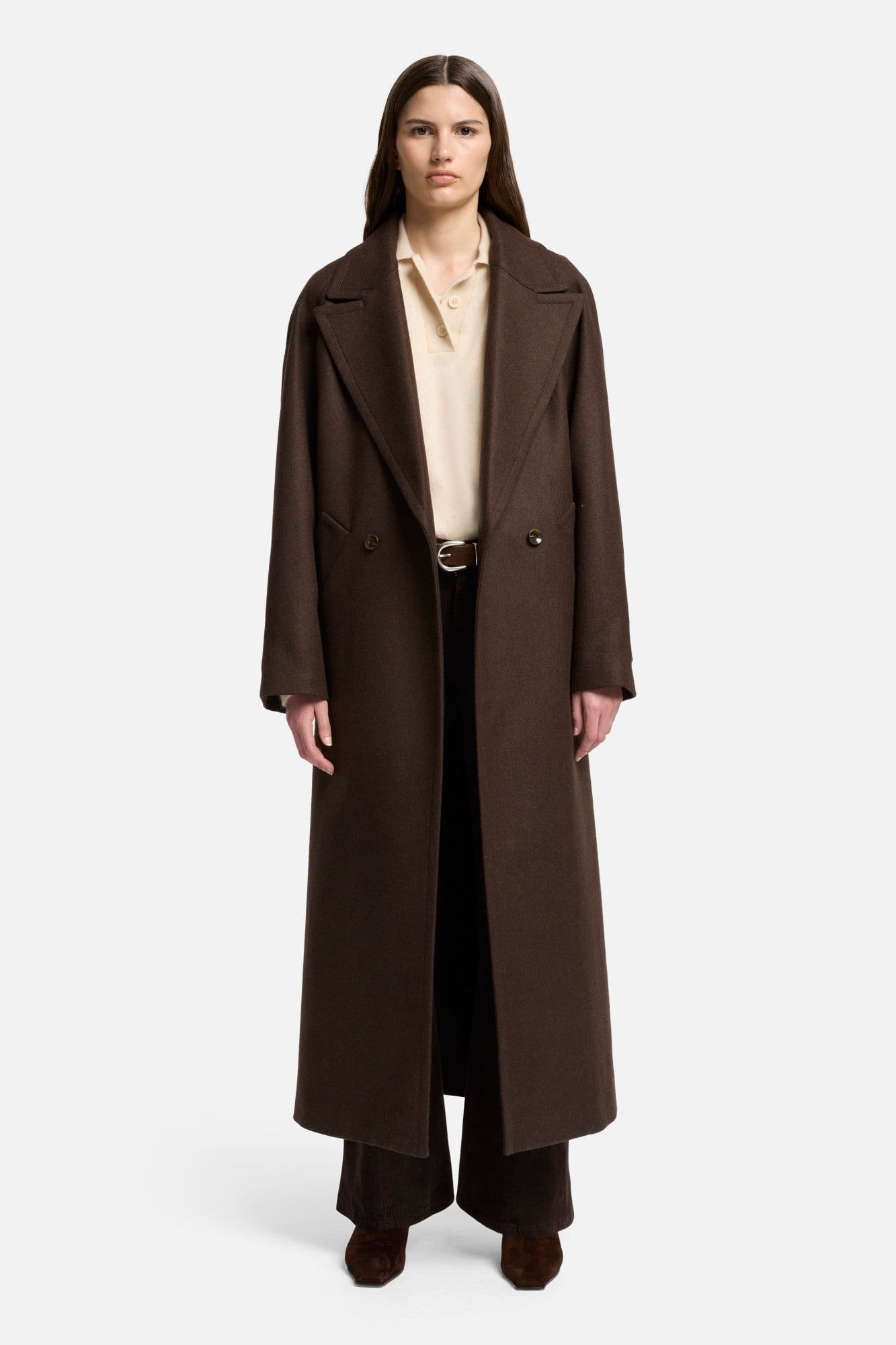 CASHMERE BLEND FUZZY POLO SWEATER IN ICE WHITE