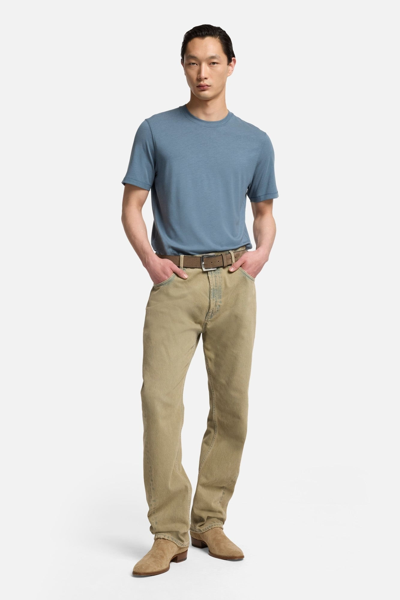 LYOCELL CREWNECK TEE IN TITAN