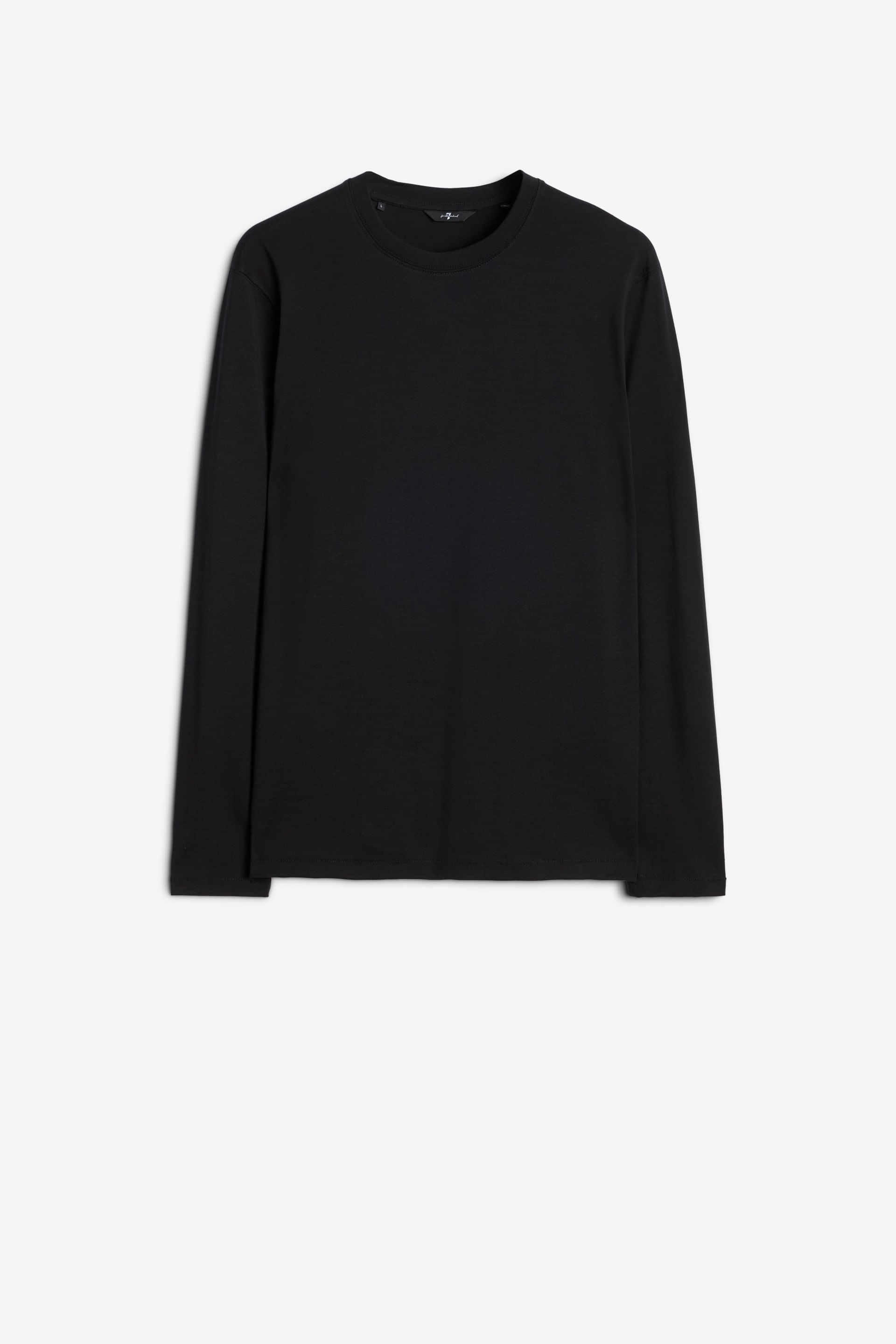 LONG SLEEVE CREWNECK TEE COTTON LYOCELL BLACK