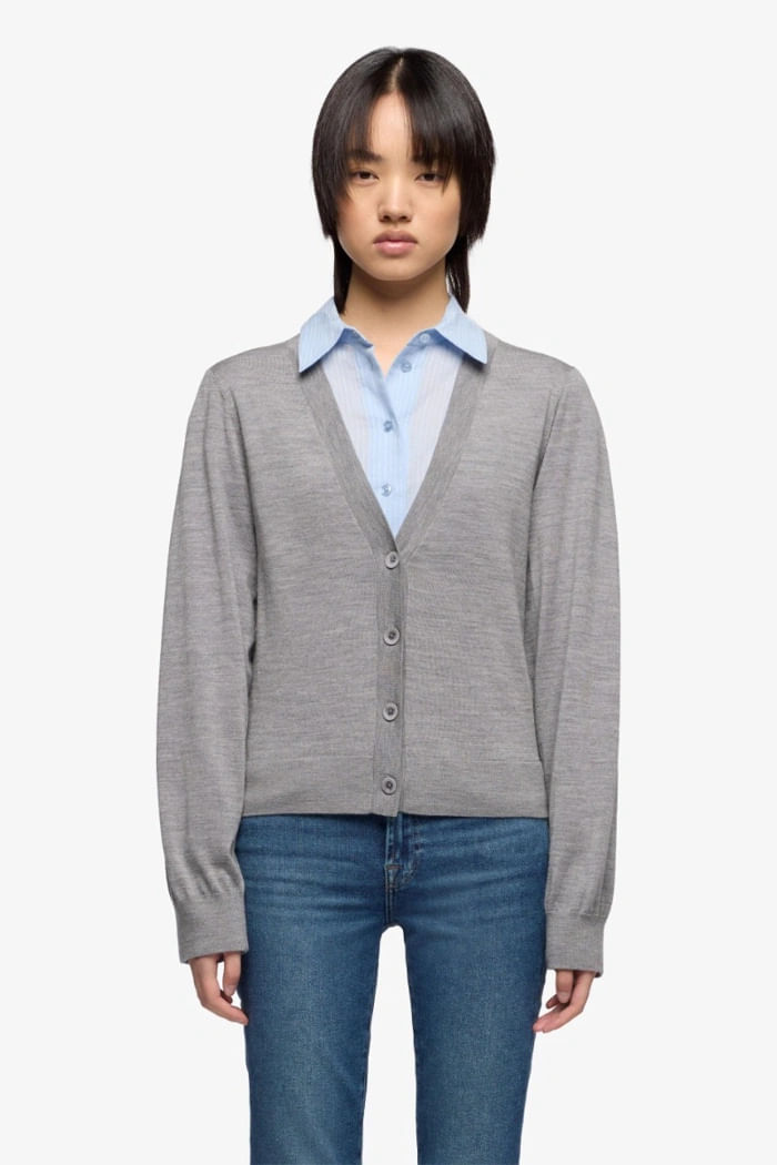 CARDIGAN WOOL BLEND SLATE