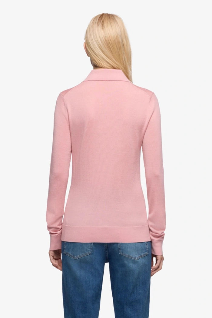 LONG SLEEVE POLO SWEATER WOOL BLEND