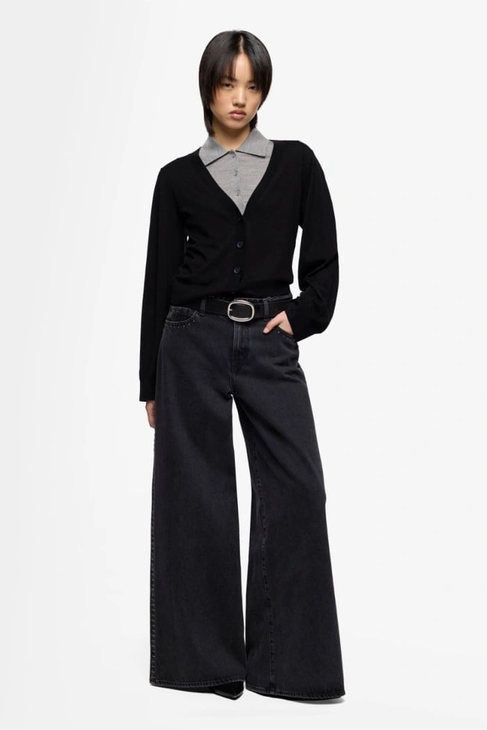 CARDIGAN WOOL BLEND BLACK