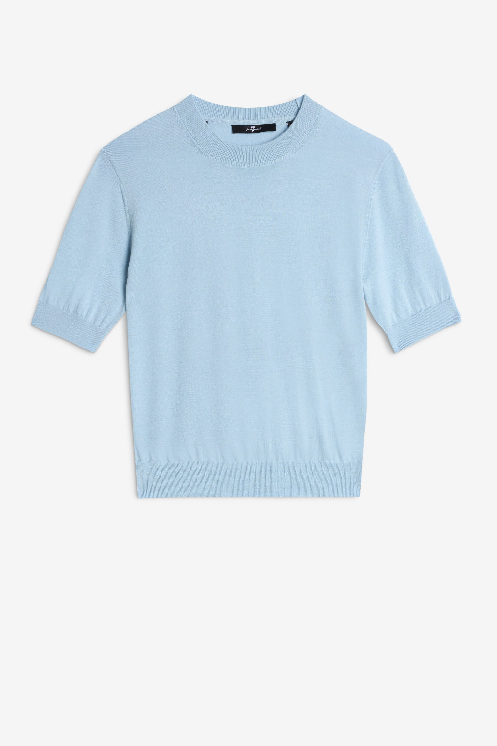 SHORT SLEEVE WOOL BLEND CIELO