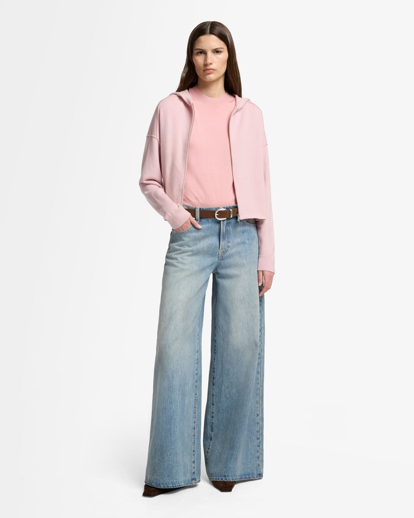 SHIRT SLEEVE WOOL BLEND PINK