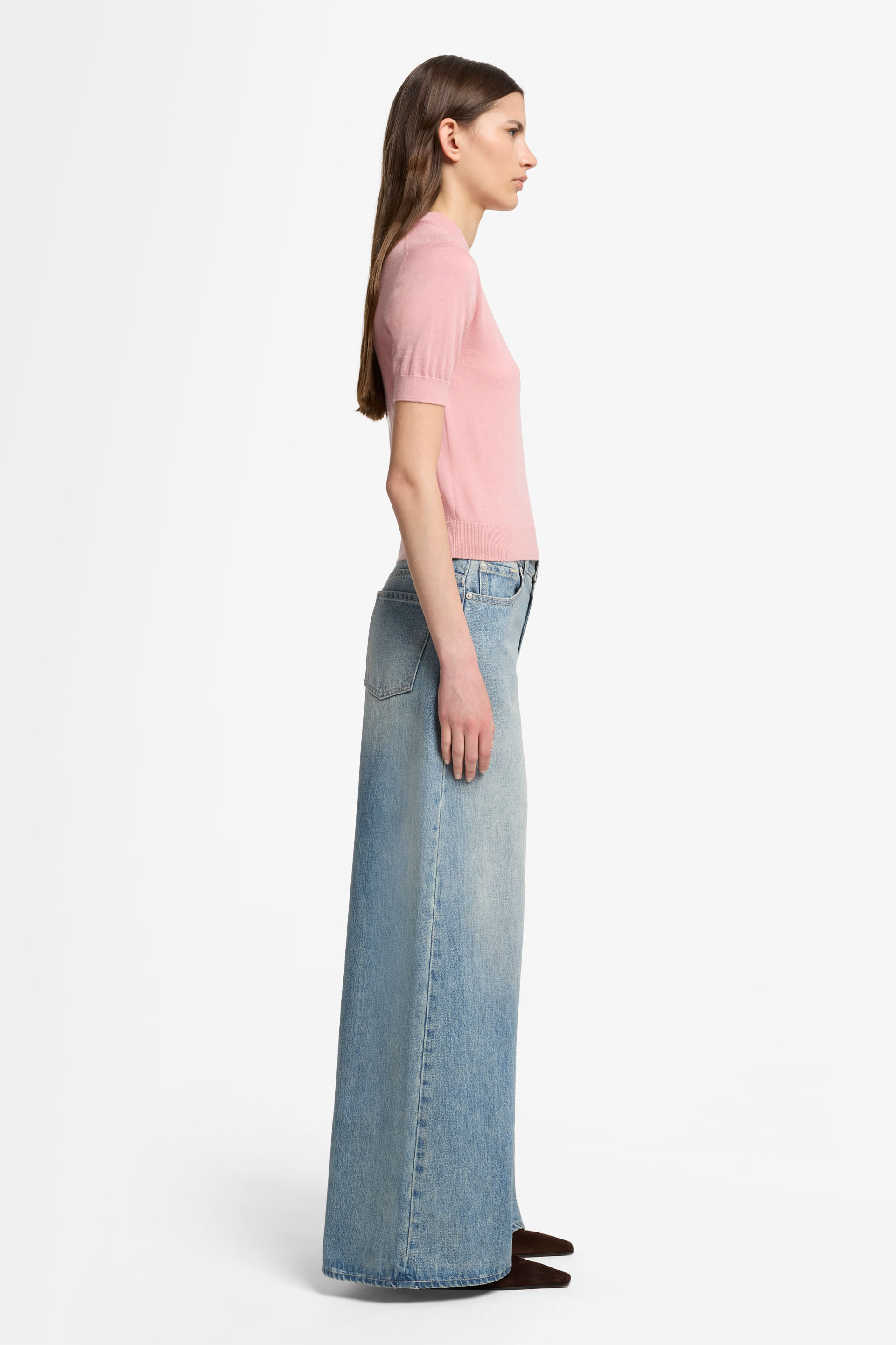 SHIRT SLEEVE WOOL BLEND PINK