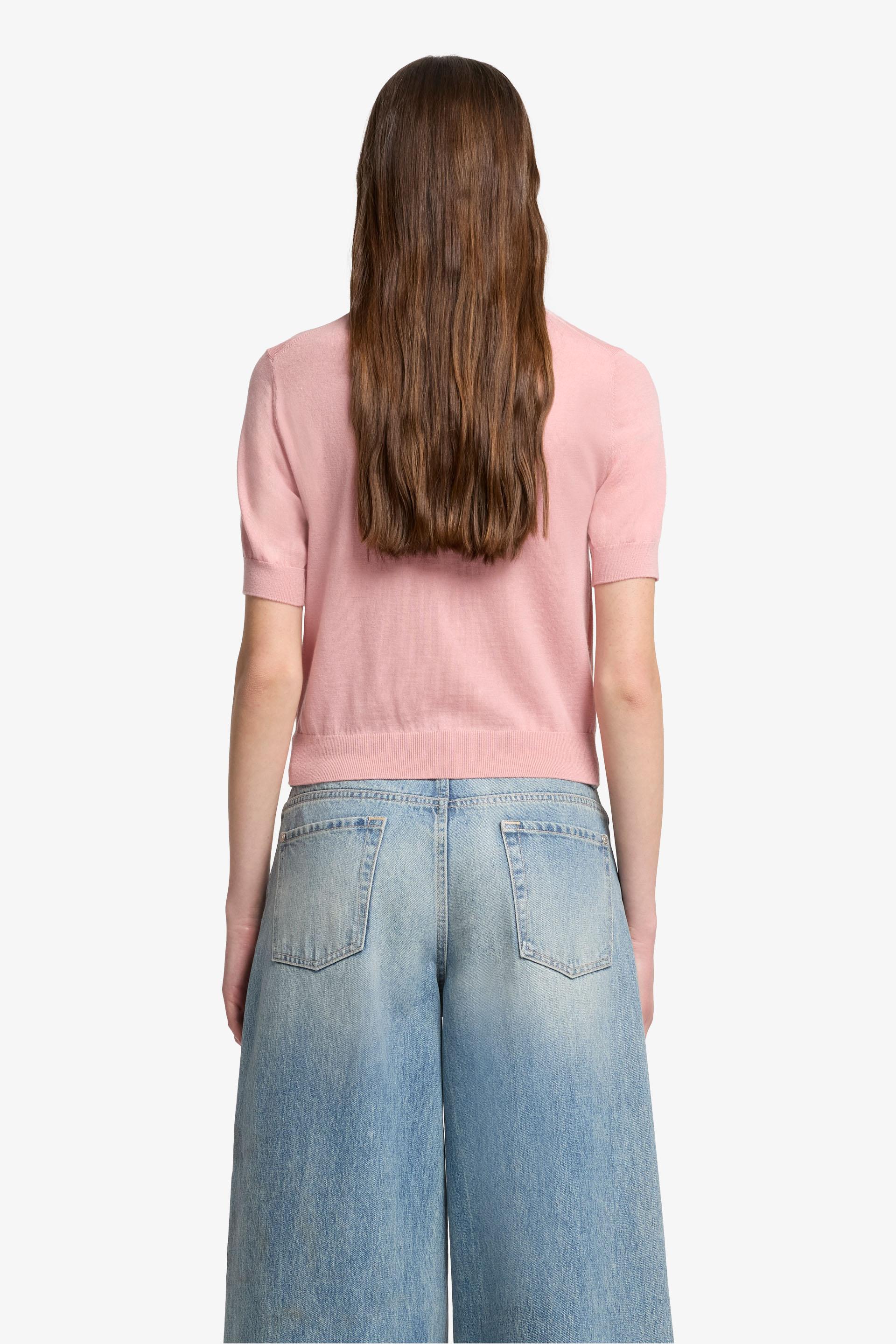 SHIRT SLEEVE WOOL BLEND PINK