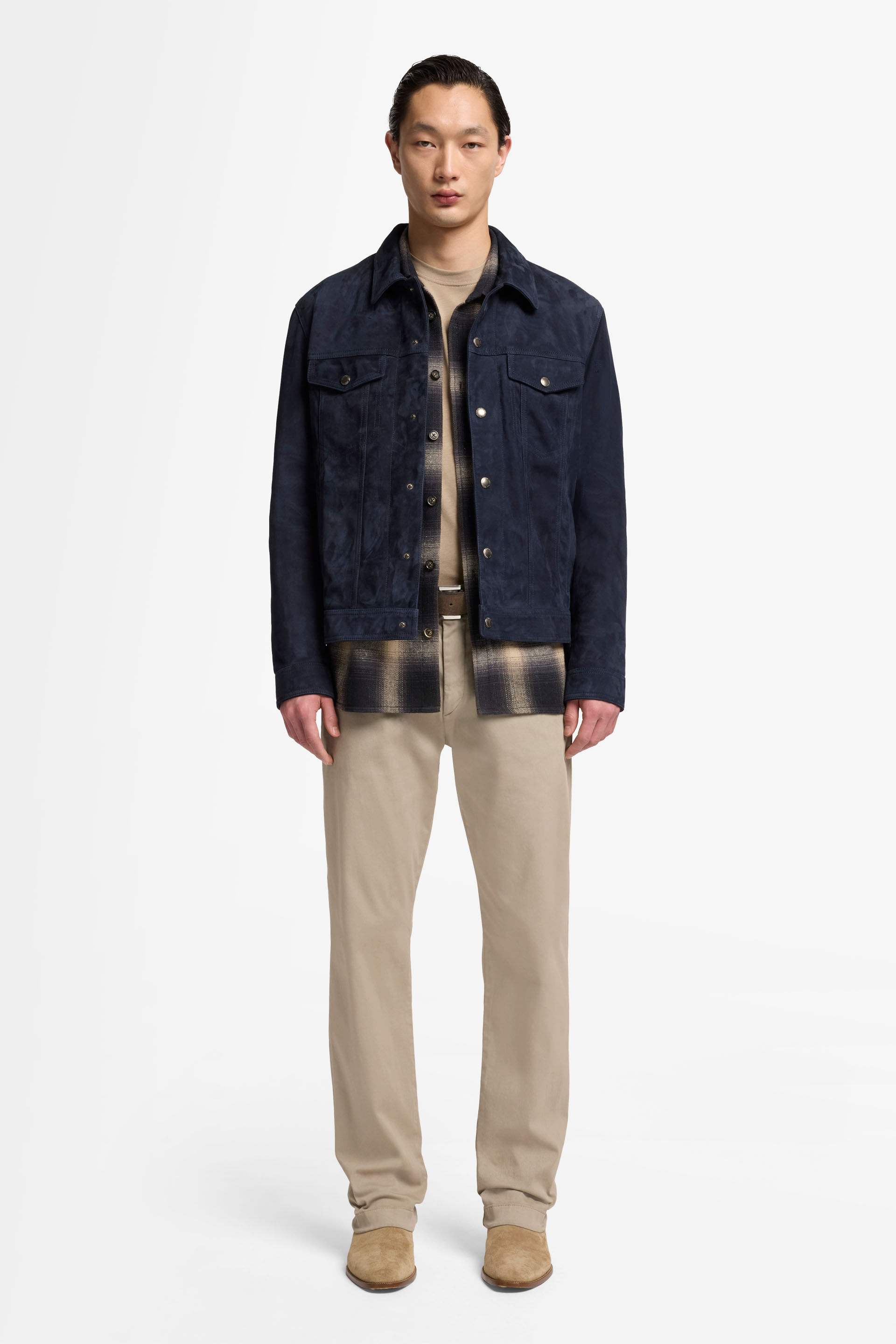 OVERSHIRT CHECKERED FLANNEL BEIGE BLACK