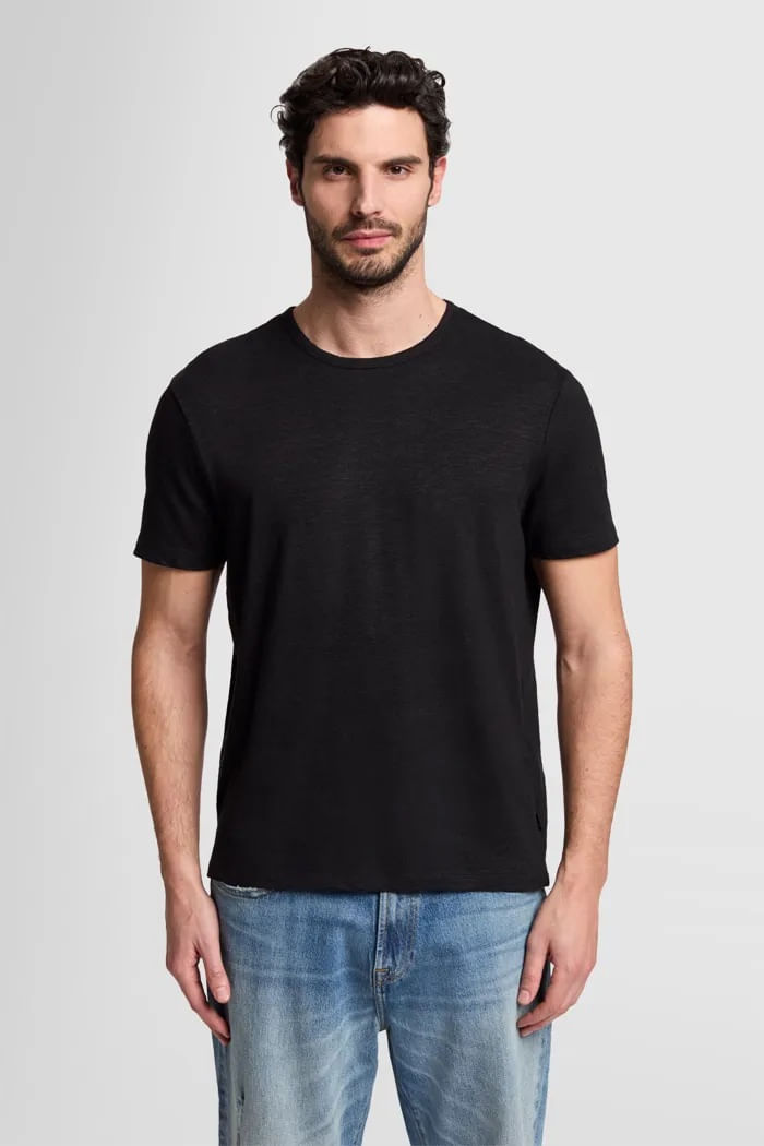 T-SHIRT LINEN BLACK
