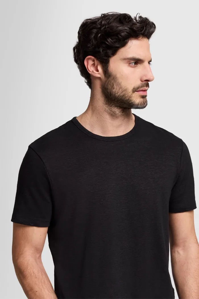 T-SHIRT LINEN BLACK
