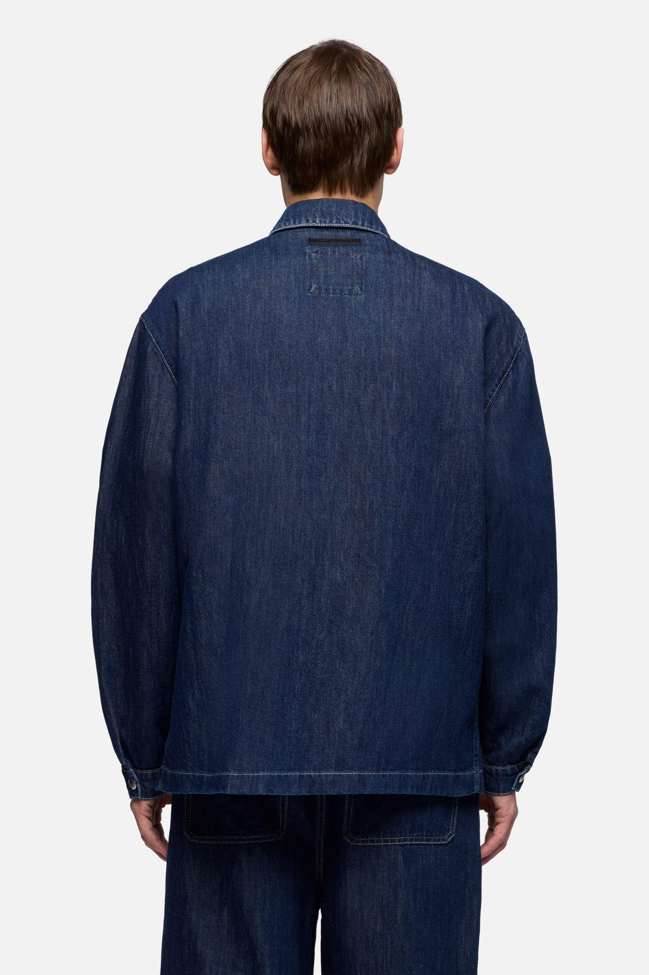 OVERSHIRT IN INDIGO LINEN NOCTURNAL