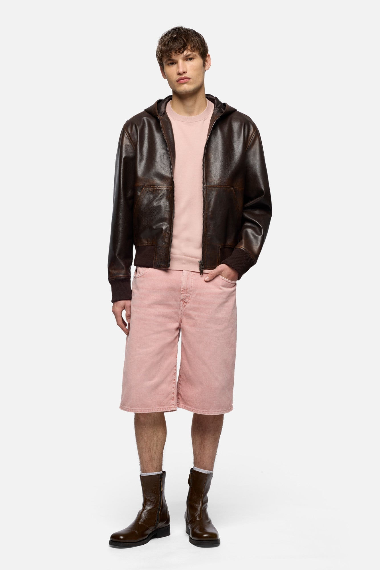 ROUND NECK S/S TEE COTTON ROSE