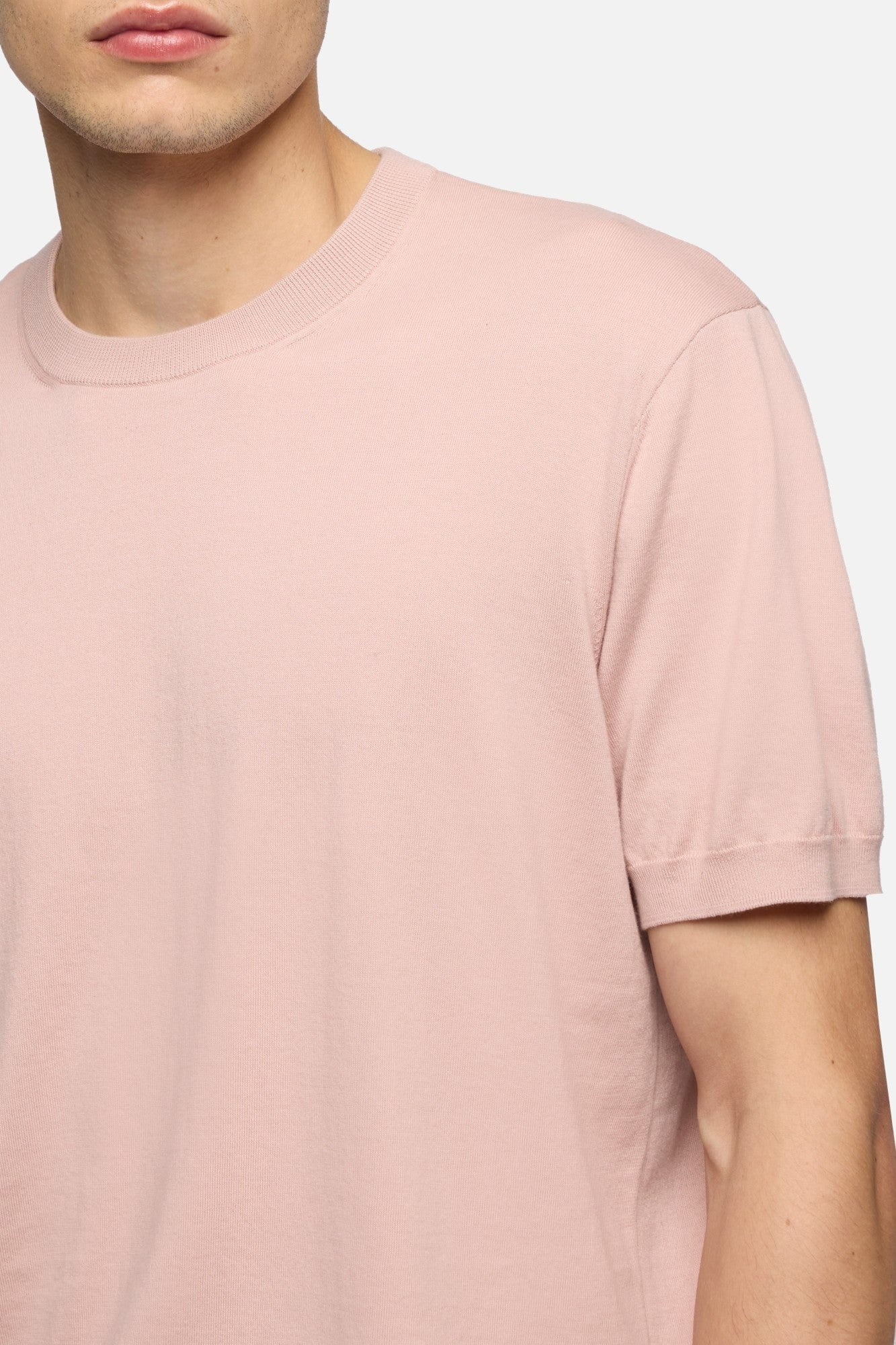 ROUND NECK S/S TEE COTTON ROSE