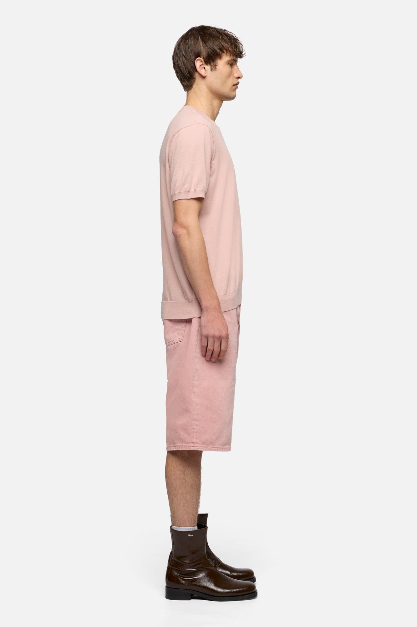 ROUND NECK S/S TEE COTTON ROSE