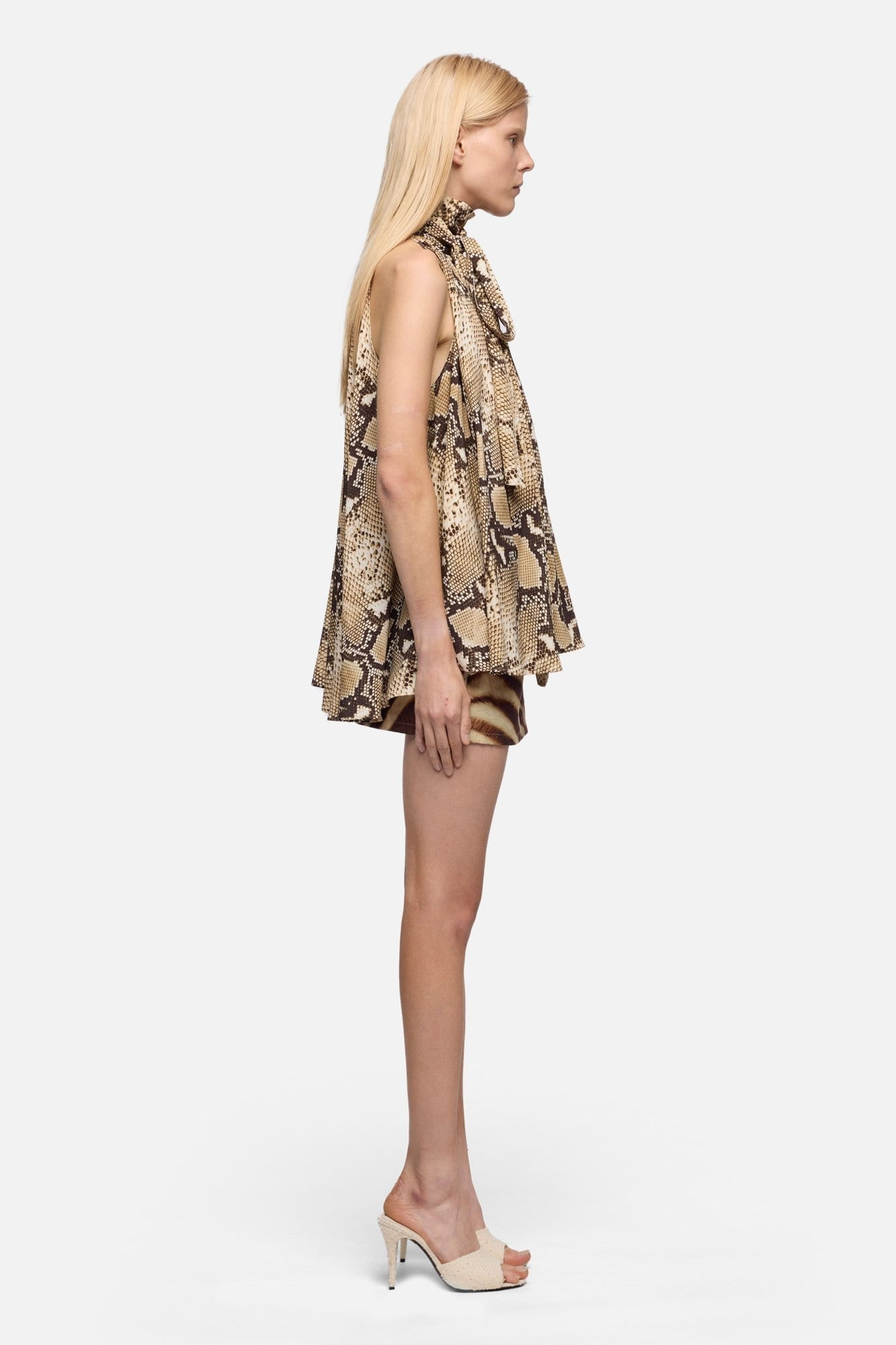 SLEEVELESS BLOUSE VISCOSE SNAKE
