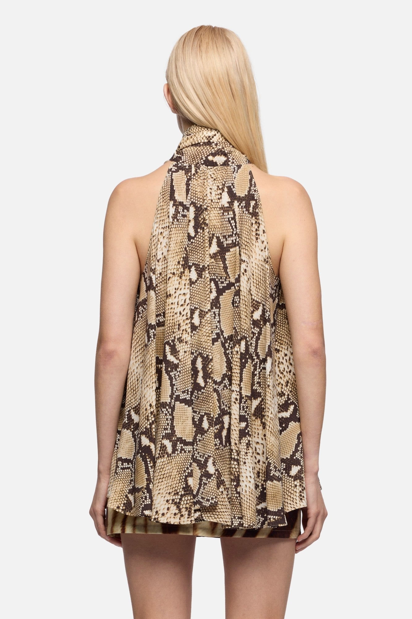 SLEEVELESS BLOUSE VISCOSE SNAKE