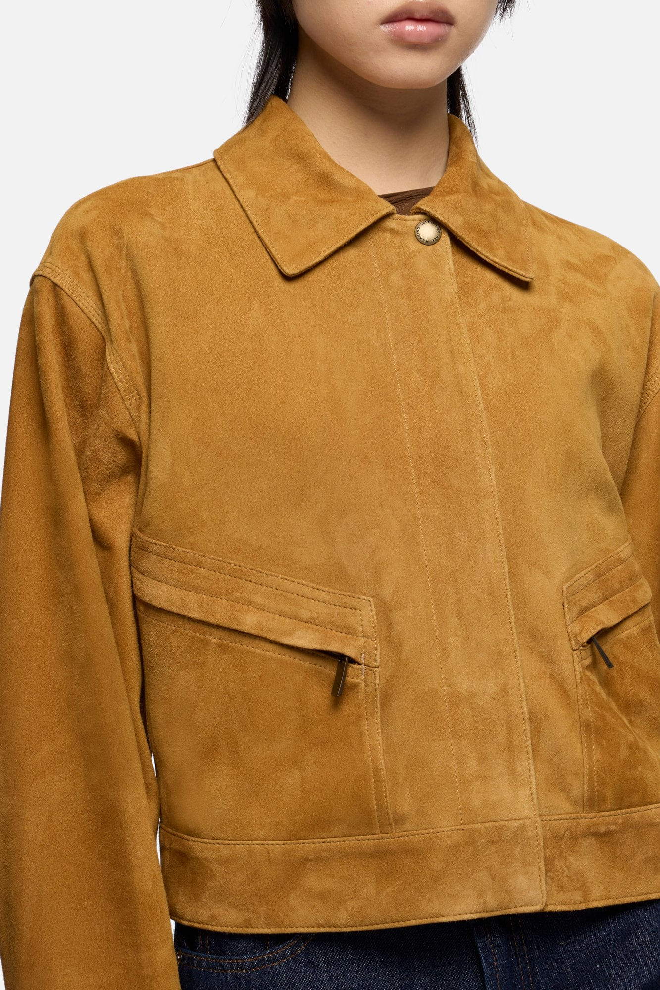 UTILITY JACKET SUEDE CARAMEL