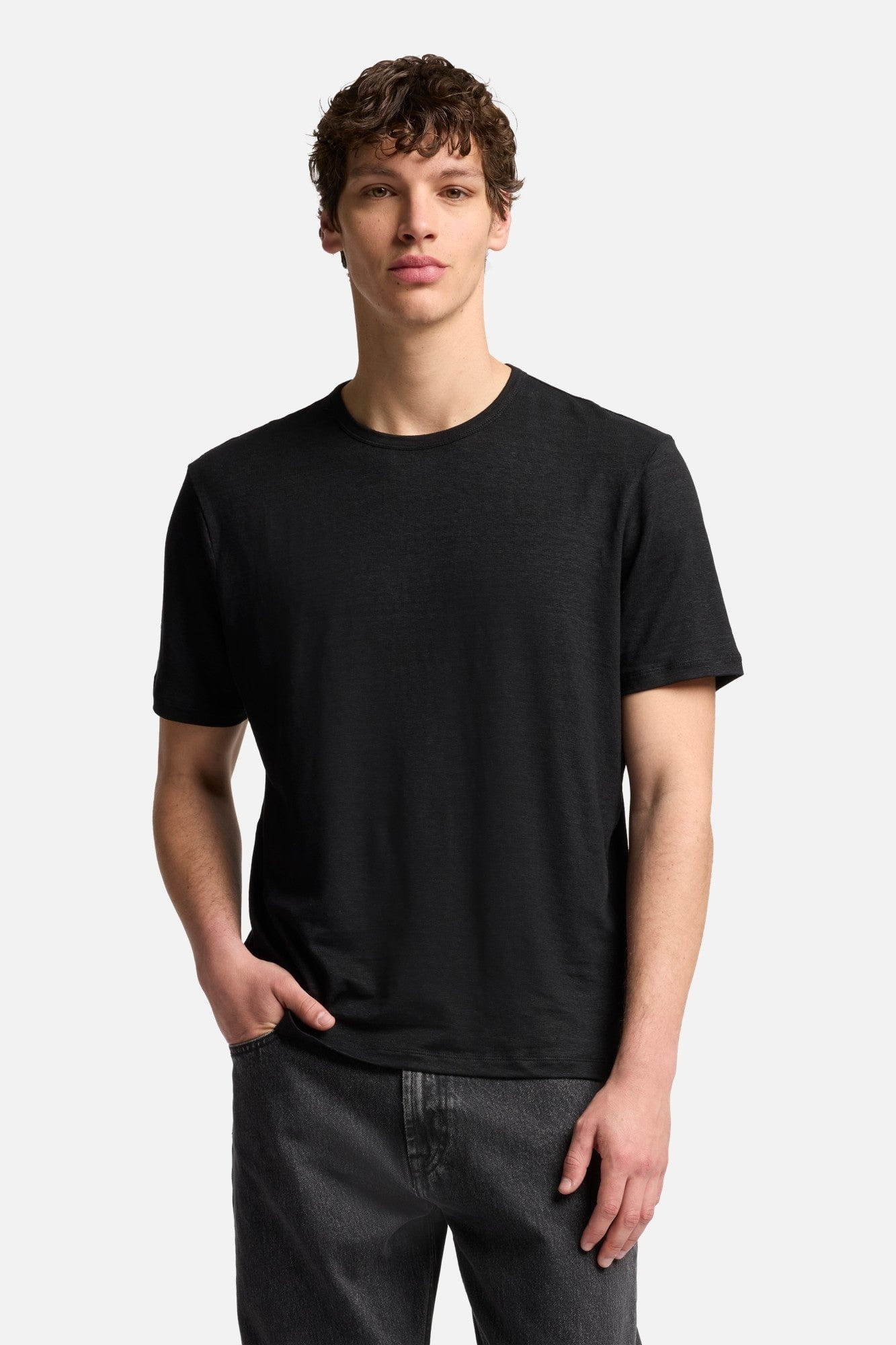 T-SHIRT LINEN BLACK