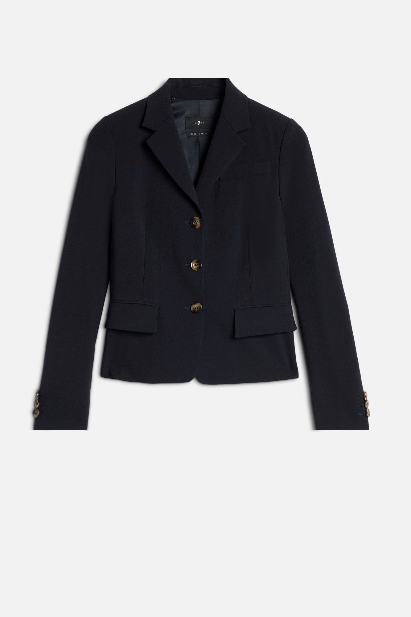 FITTED BLAZER WOOL BLEND DARK NAVY