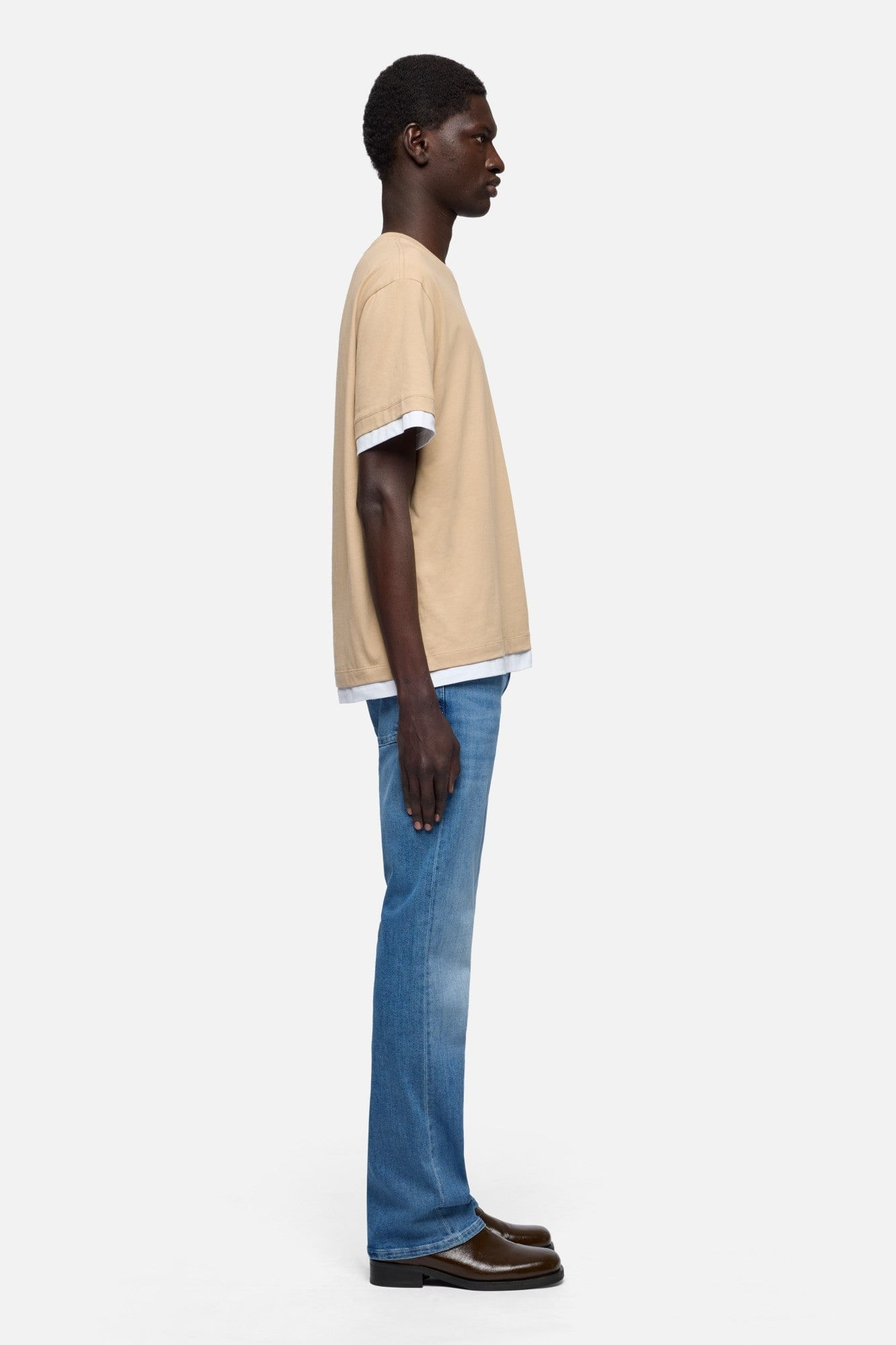 DOUBLE TEE COTTON TAN