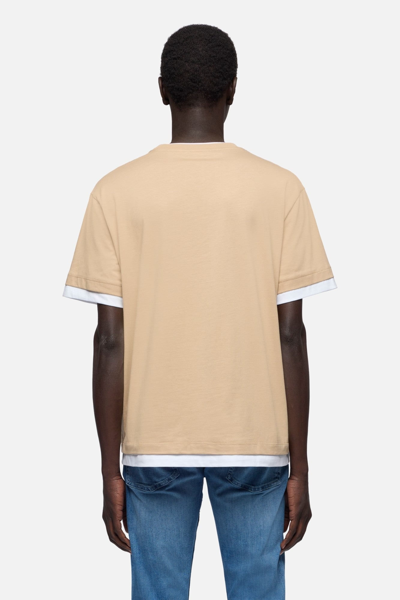 DOUBLE TEE COTTON TAN