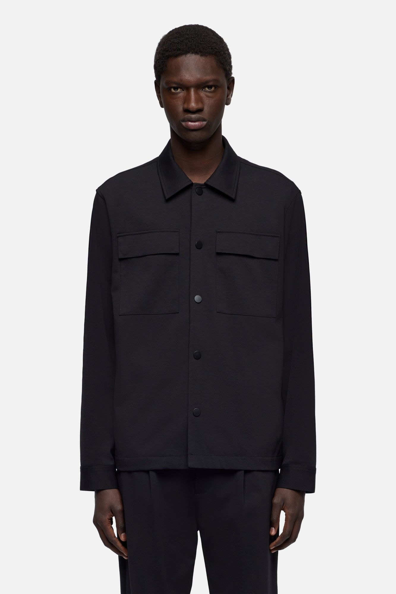 OVERSHIRT DOUBLE KNIT BLACK