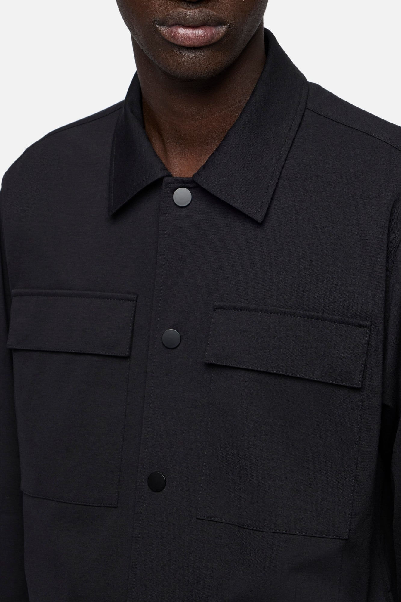 OVERSHIRT DOUBLE KNIT BLACK