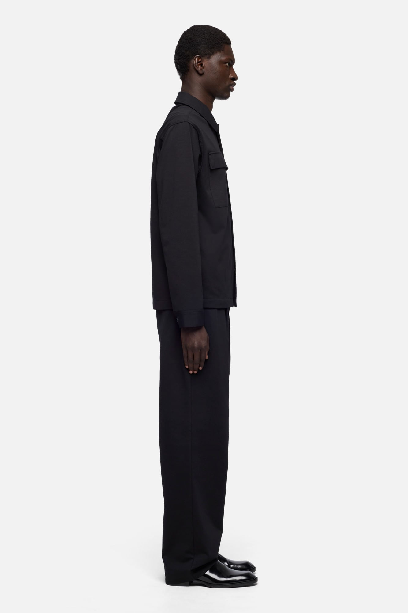 OVERSHIRT DOUBLE KNIT BLACK