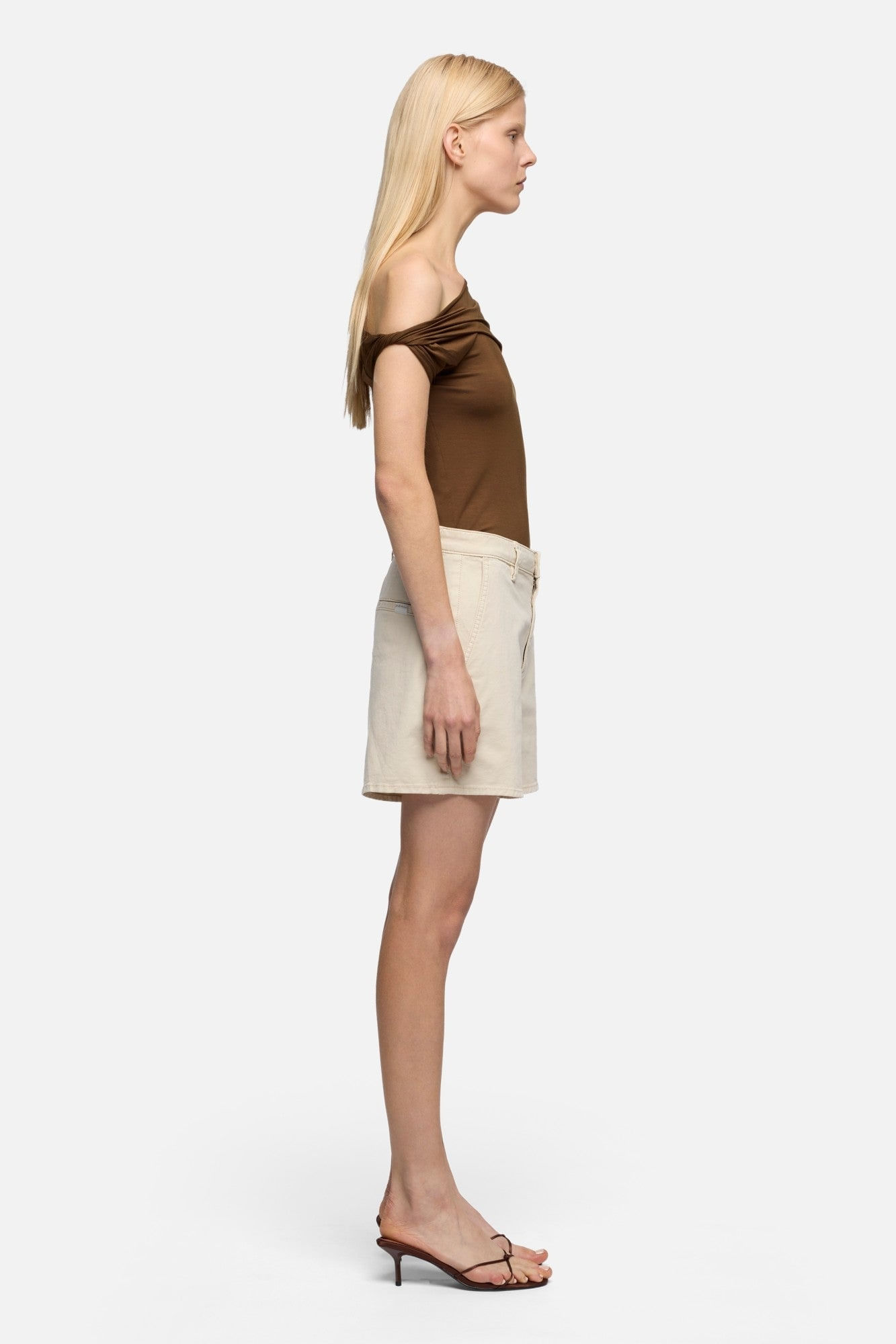 TROUSER SHORTS COLOR COMFORT TWILL CLAY