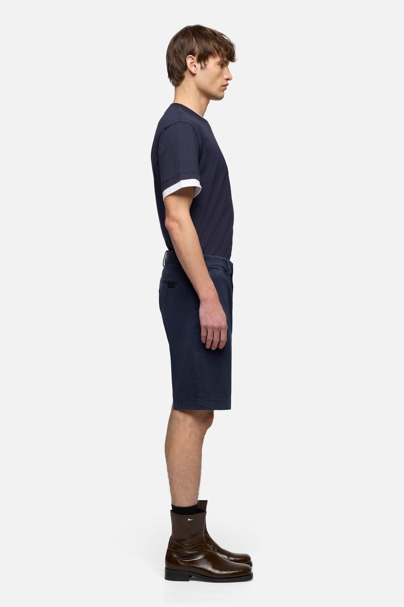 CHINO SHORTS COMFORT SATEEN OCEAN