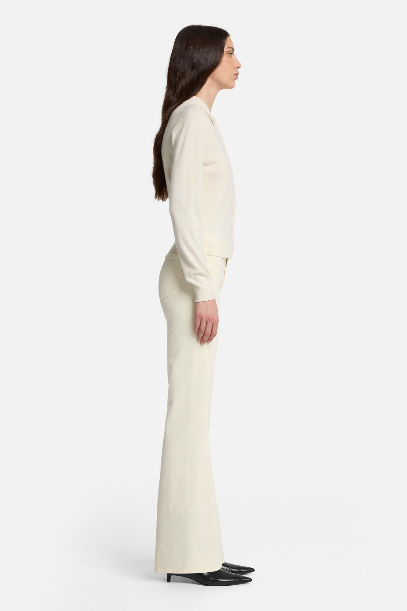 POLO CARDIGAN CASHMERE ICE WHITE