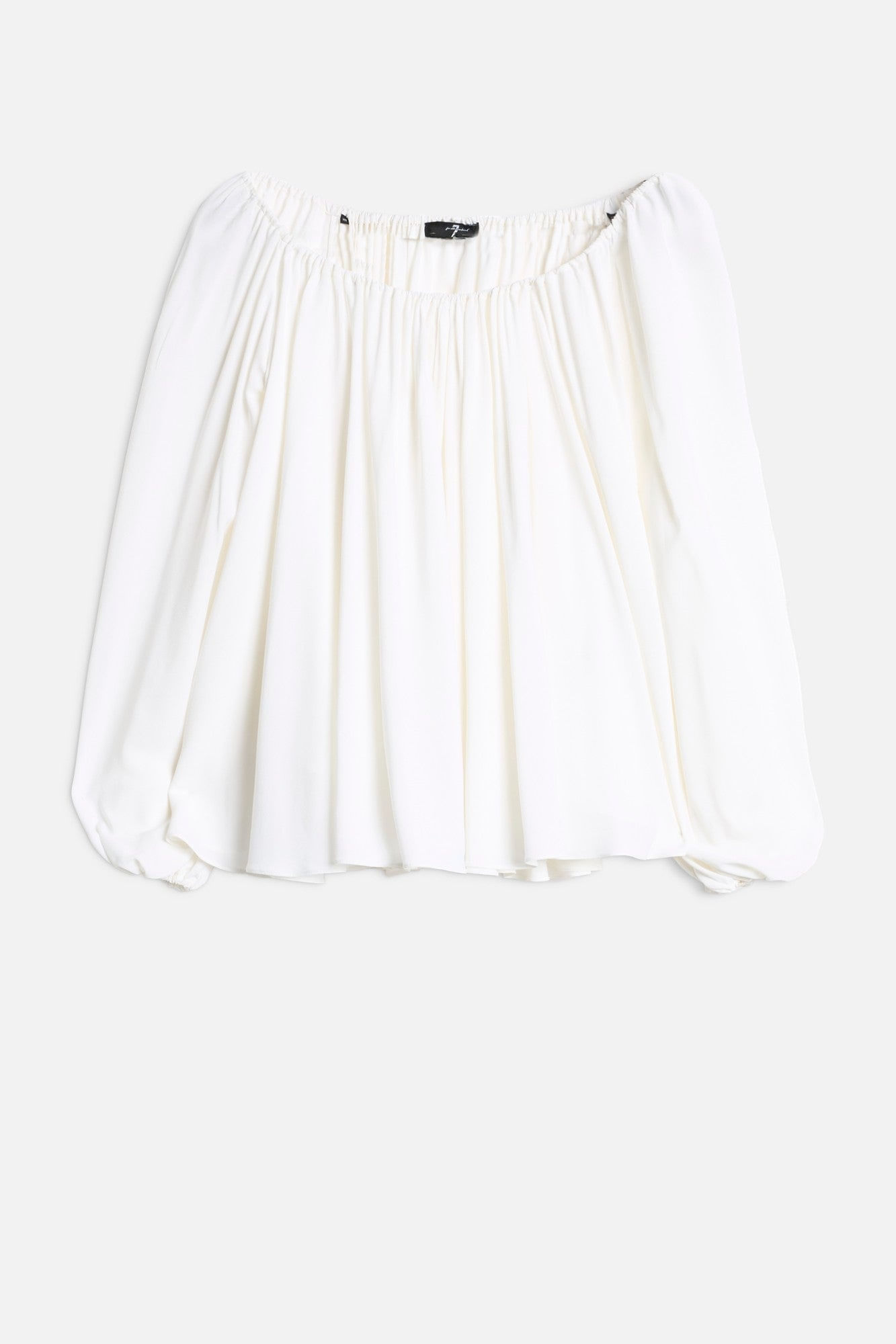OFF SHOULDERS BLOUSE SILK OPTICAL WHITE