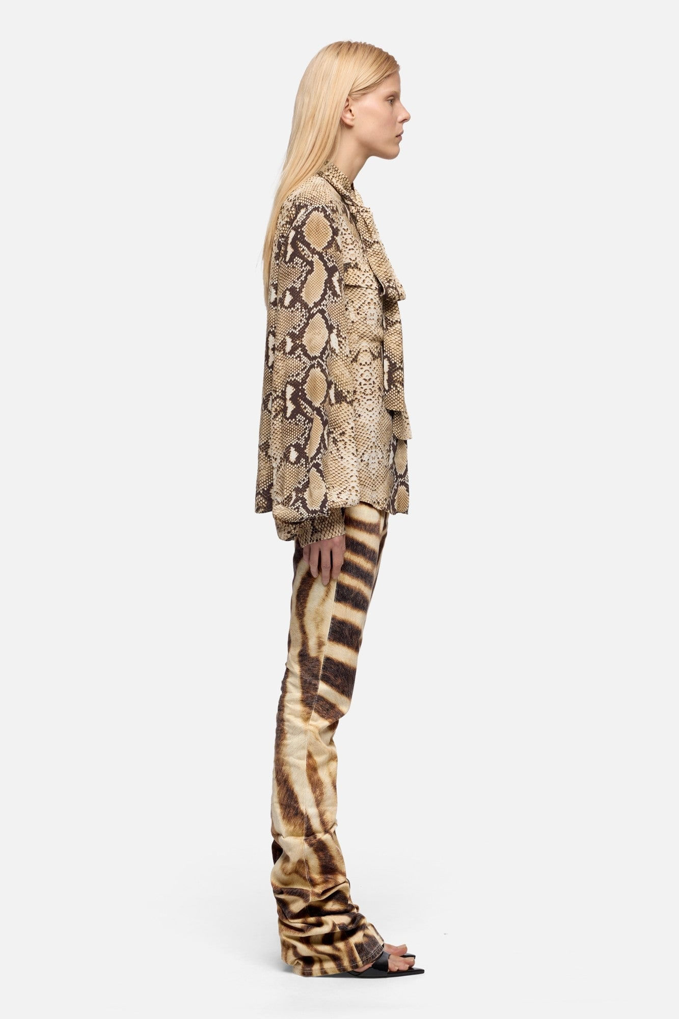 BALLOON BLOUSE VISCOSE SNAKE