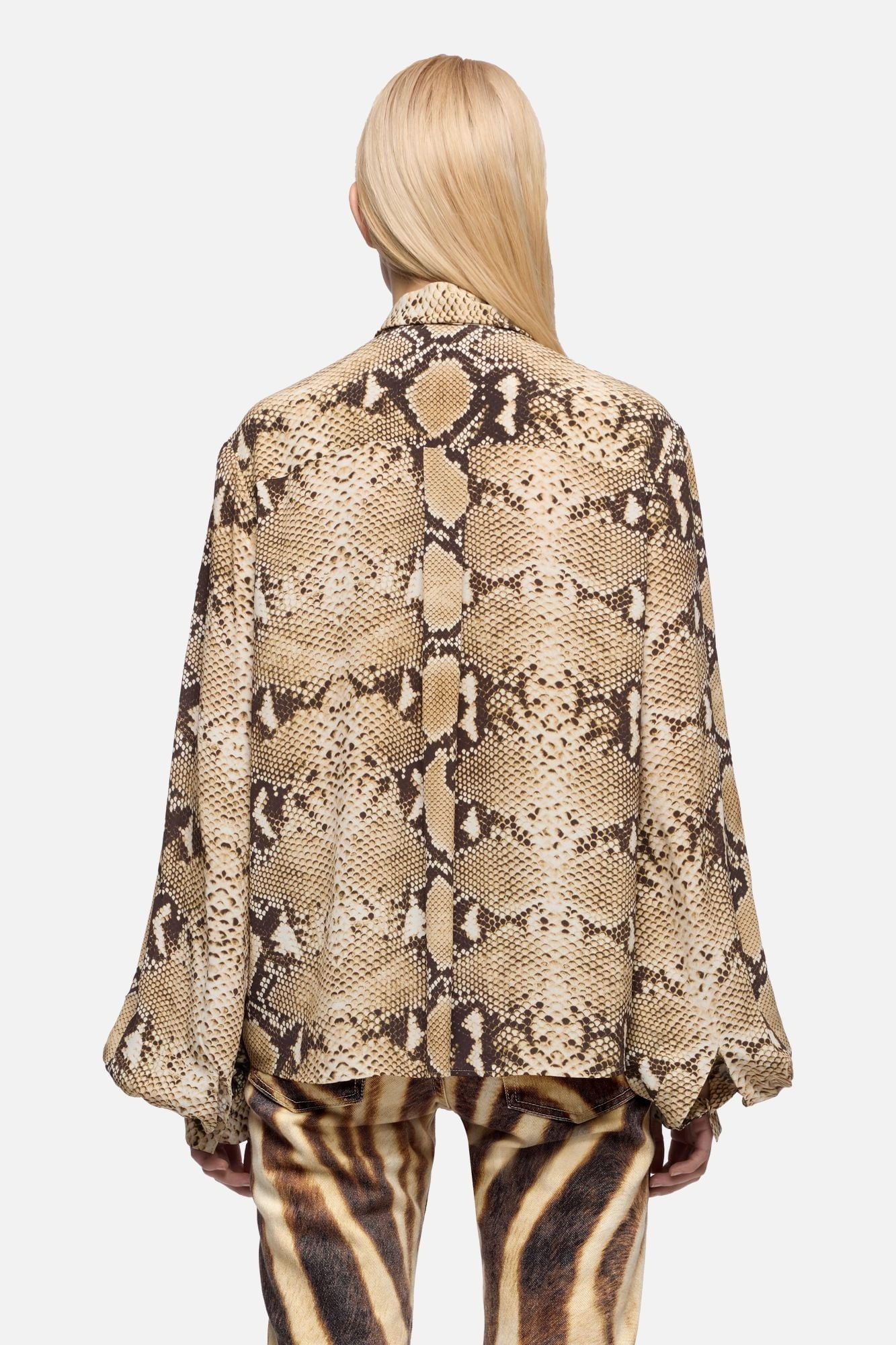 BALLOON BLOUSE VISCOSE SNAKE