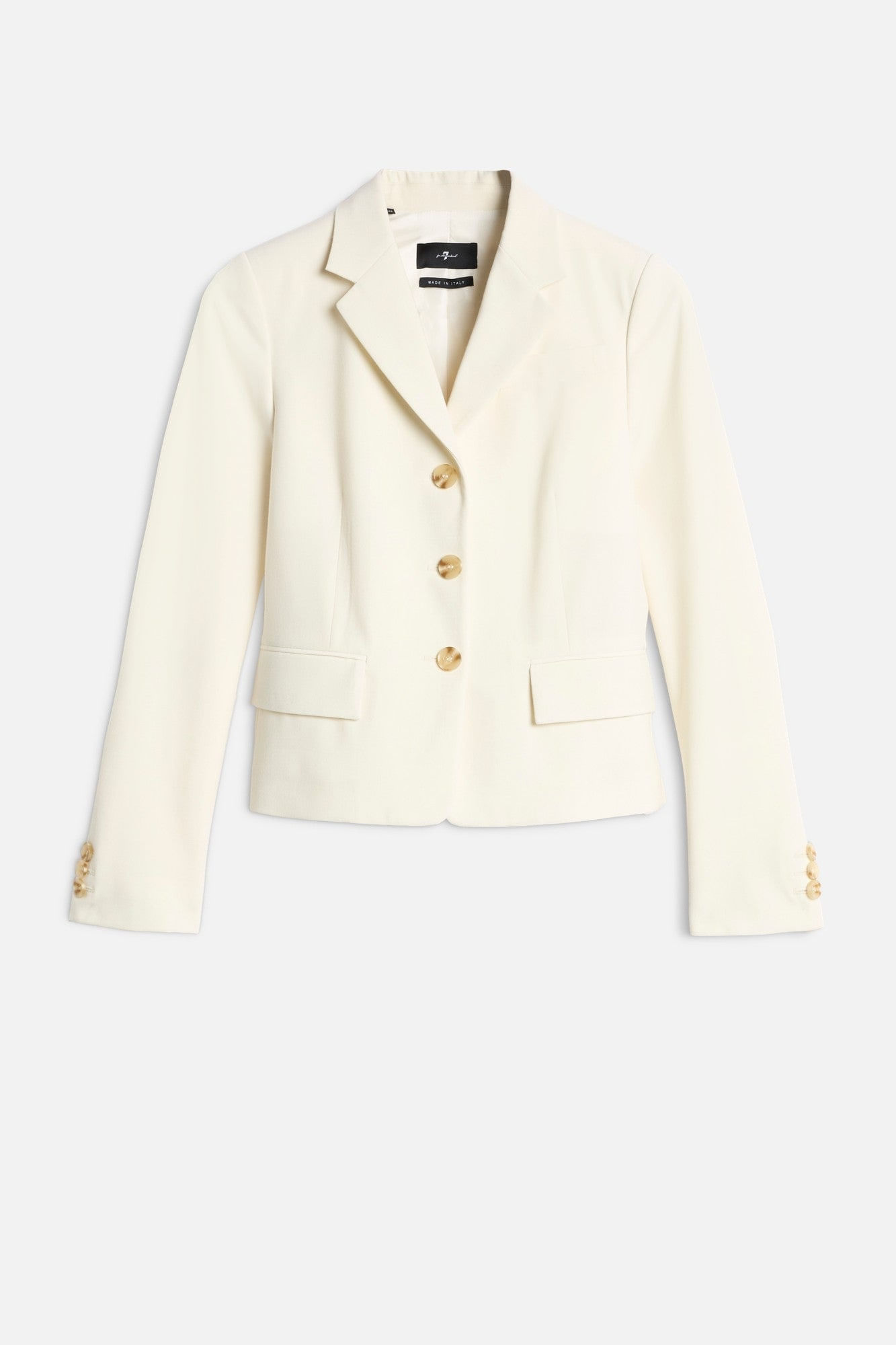 FITTED BLAZER WOOL BLEND WHITE