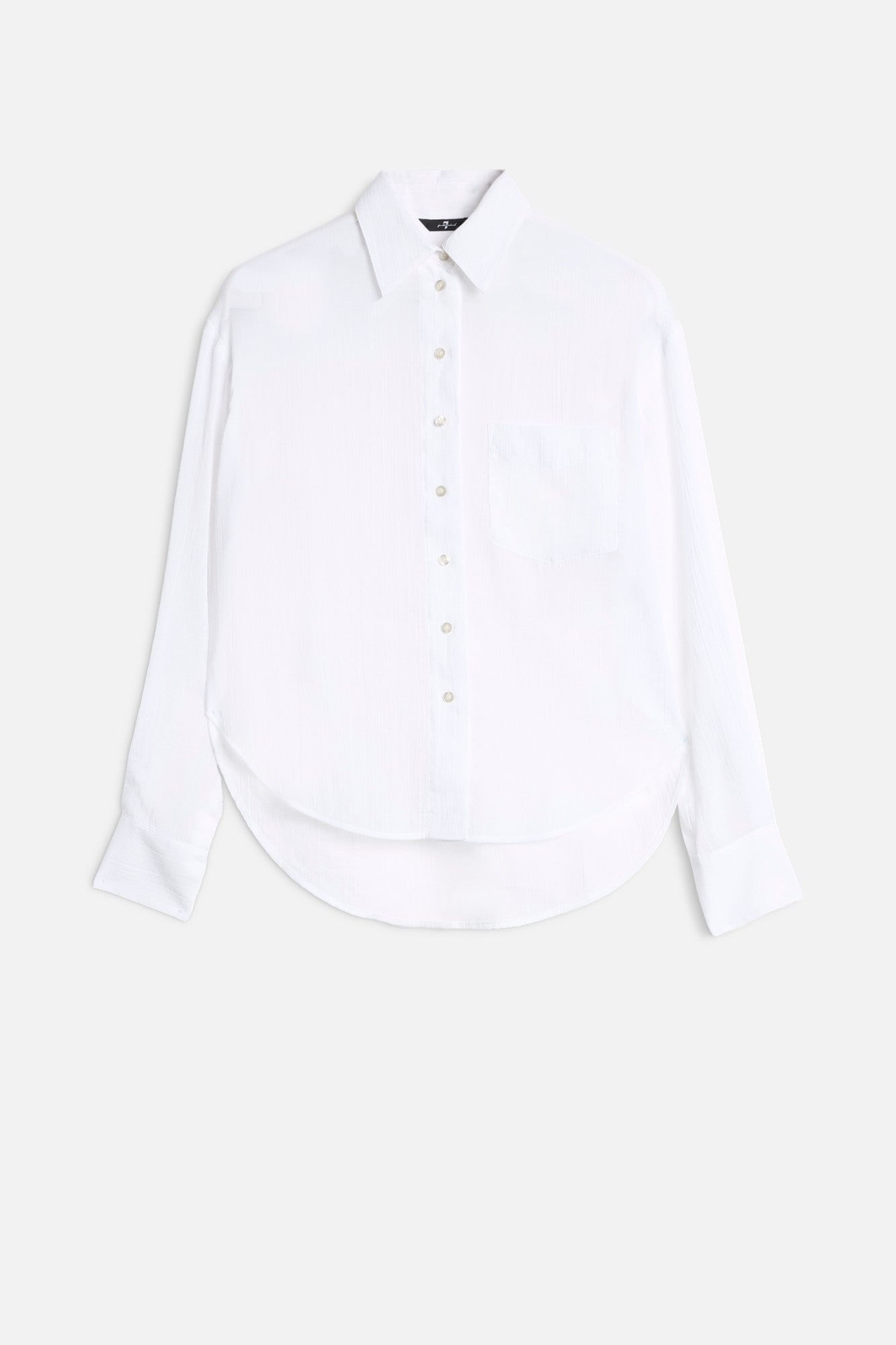 OVERSIZE BUTTON DOWN SHIRT VOILE OP WHITE