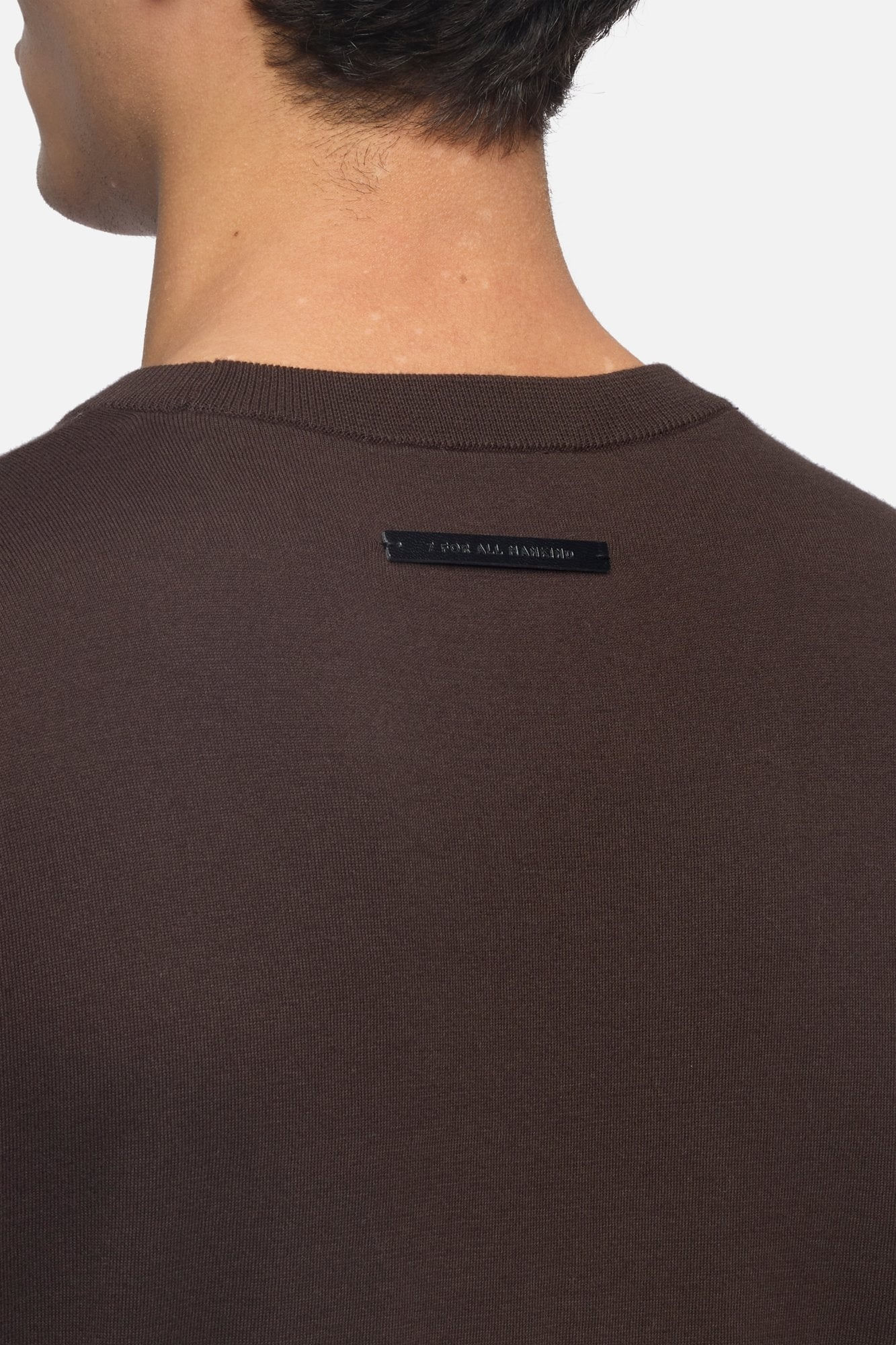 ROUND NECK S/S TEE COTTON ESPRESSO