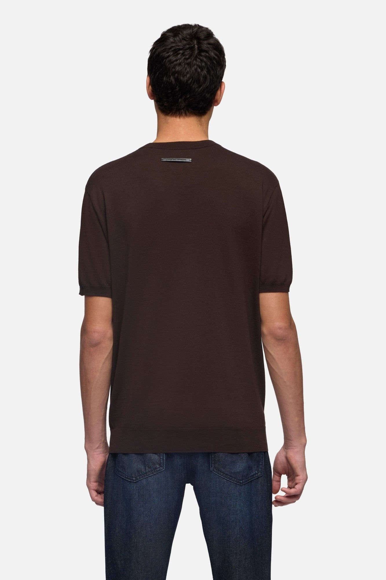 ROUND NECK S/S TEE COTTON ESPRESSO