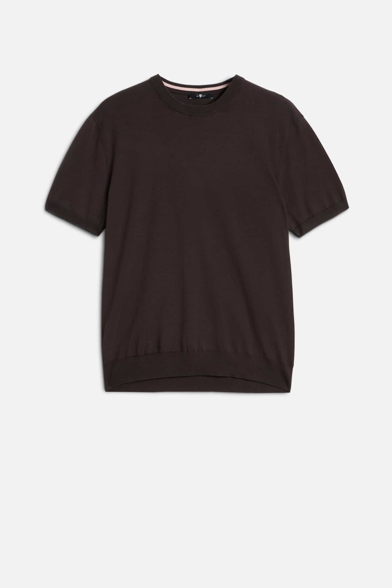 ROUND NECK S/S TEE COTTON ESPRESSO