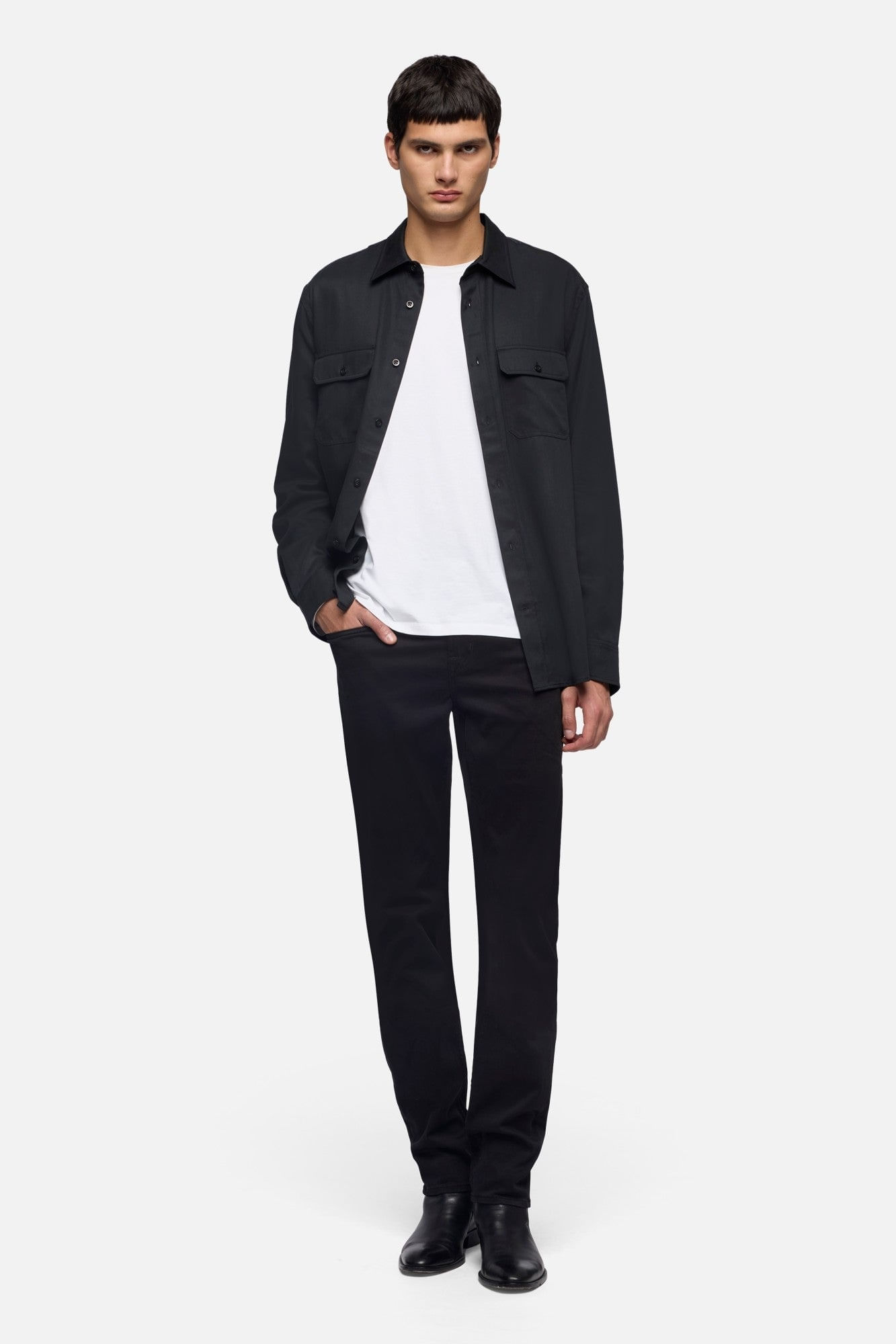 MILITARY SHIRT LYOCELL BLACK
