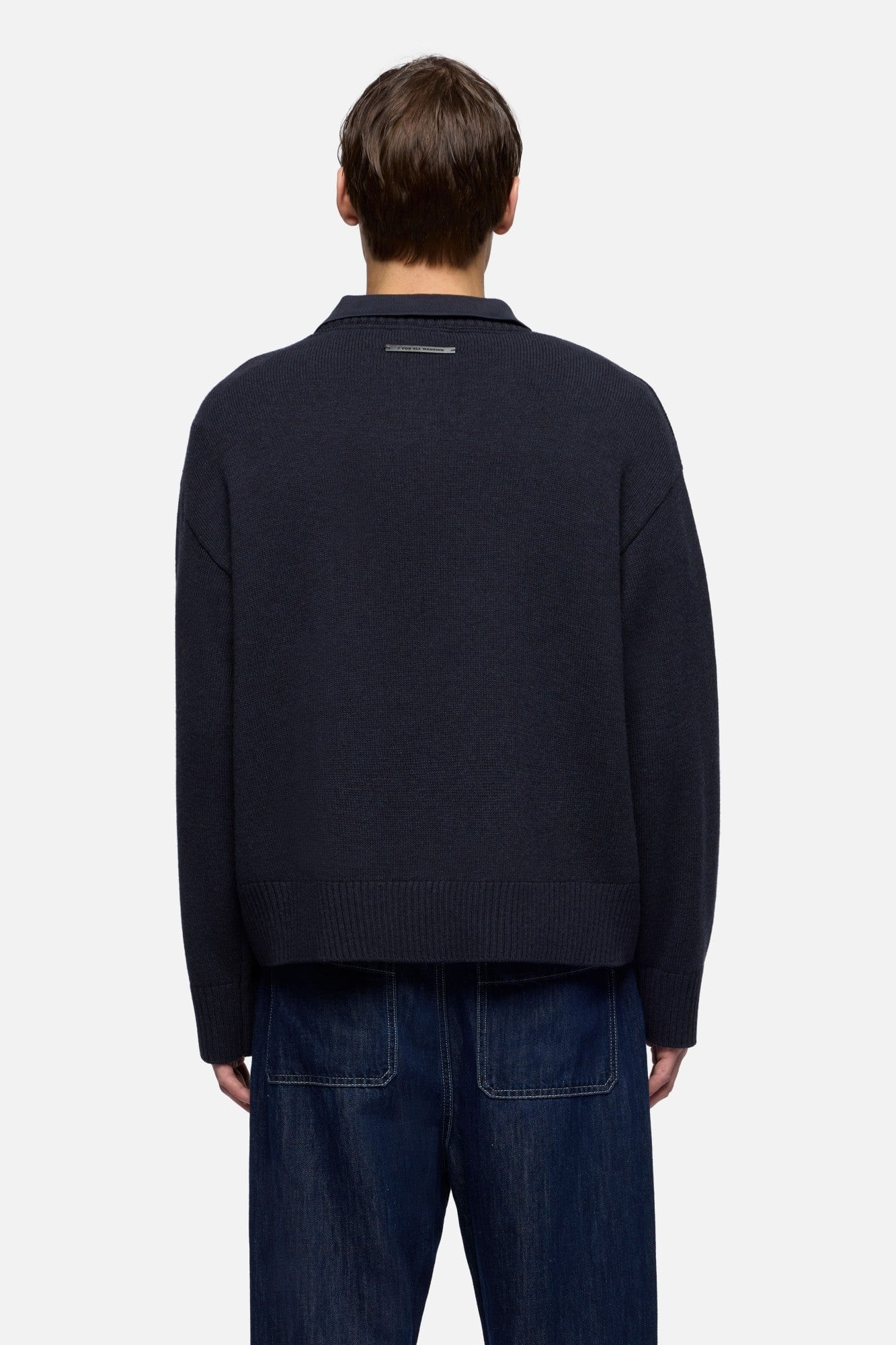 DOUBLE V-NECK SWEATER WOOL BLEND MID