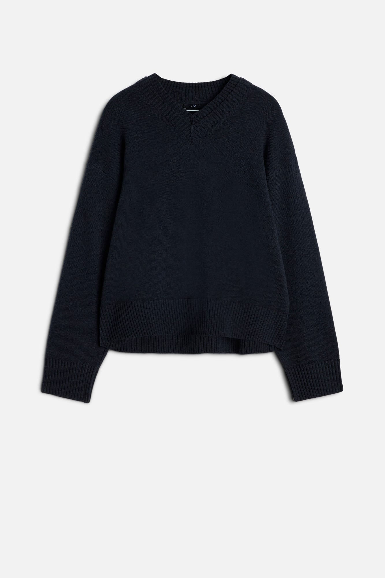 DOUBLE V-NECK SWEATER WOOL BLEND MID