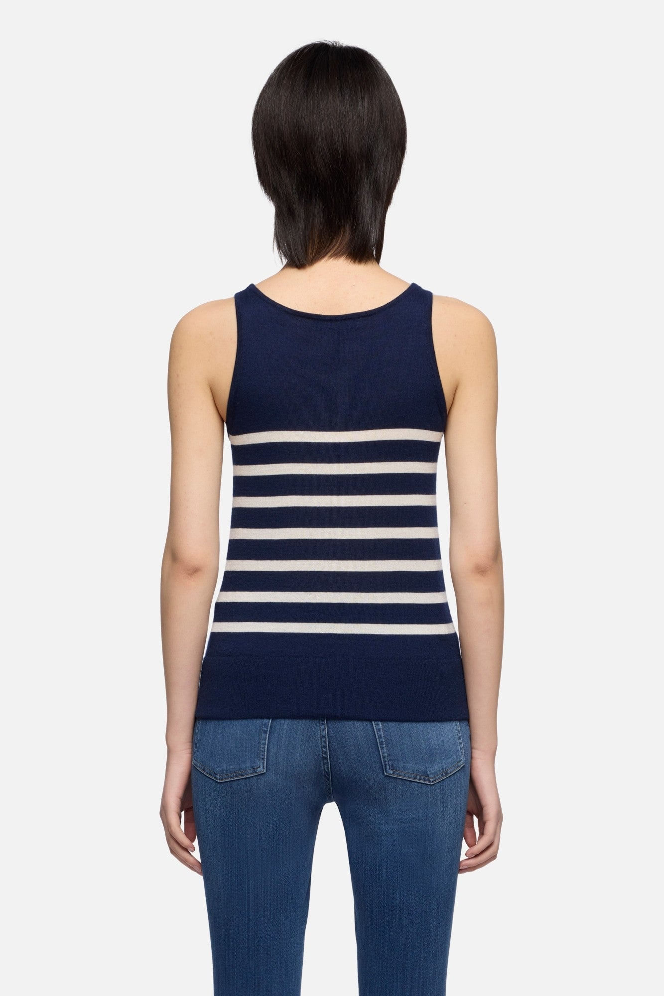 TANK CASHMERE STRIPES INK