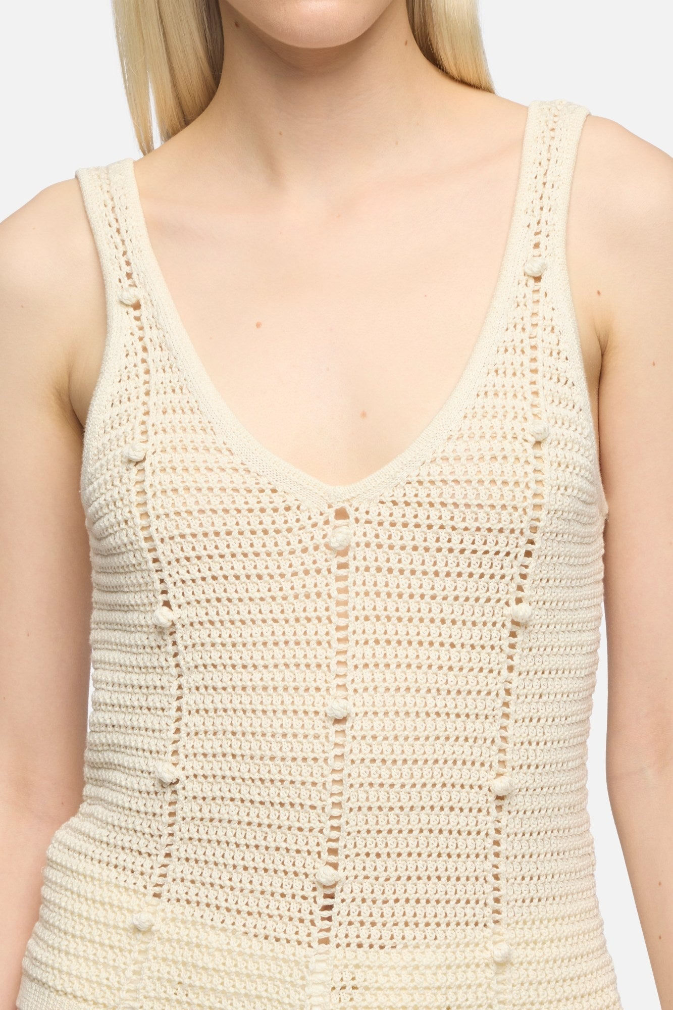 BOBBLE TANK COTTON ECRU